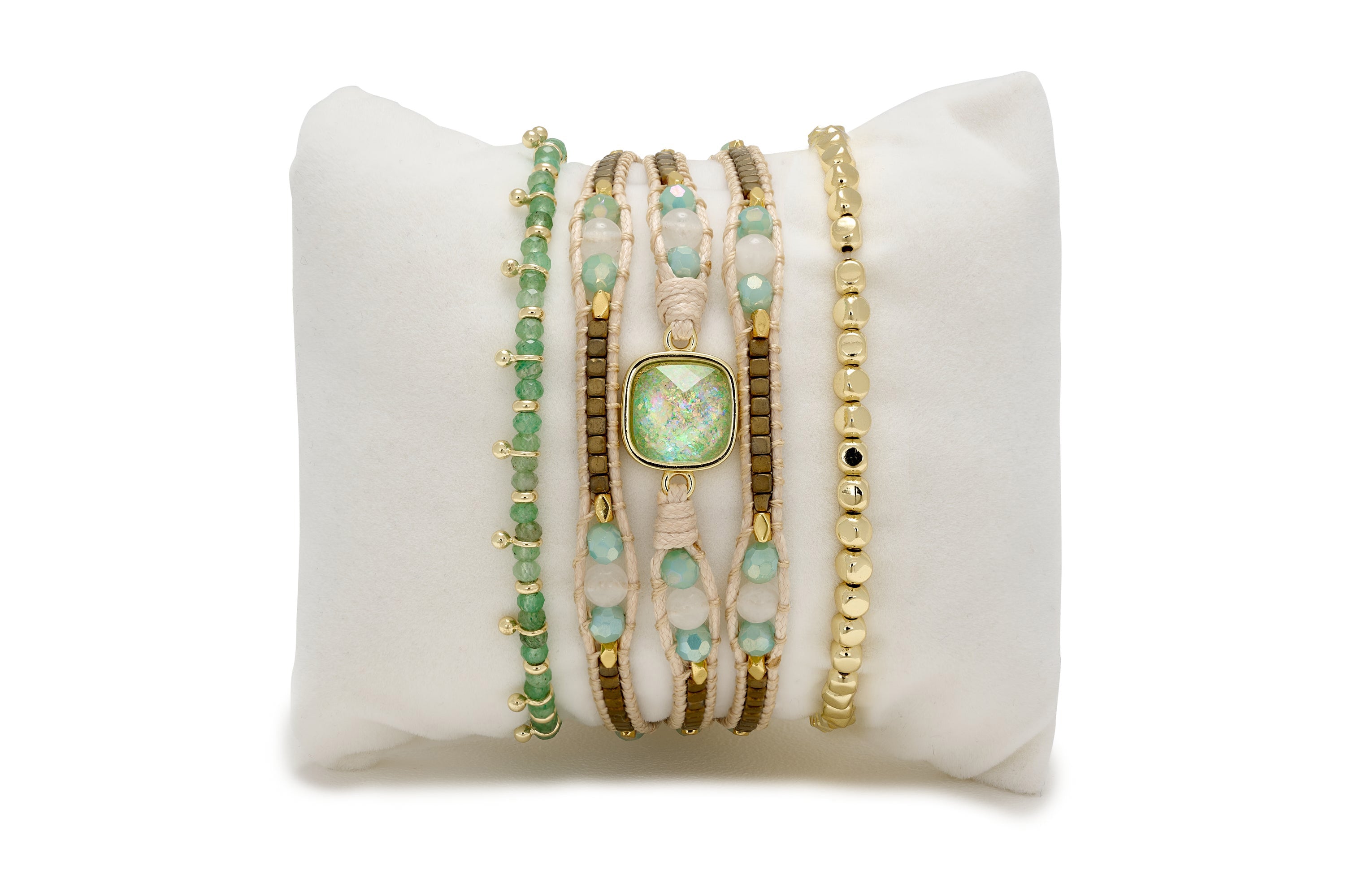 Marella 3 Layer Aqua Bracelet Stack