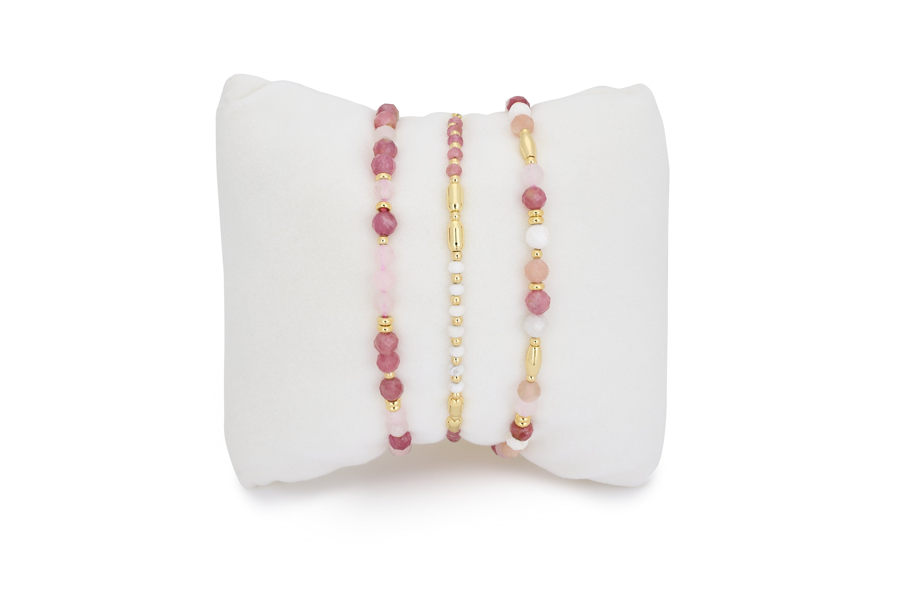 Andros 3 Layer Gemstone Bracelet Stack