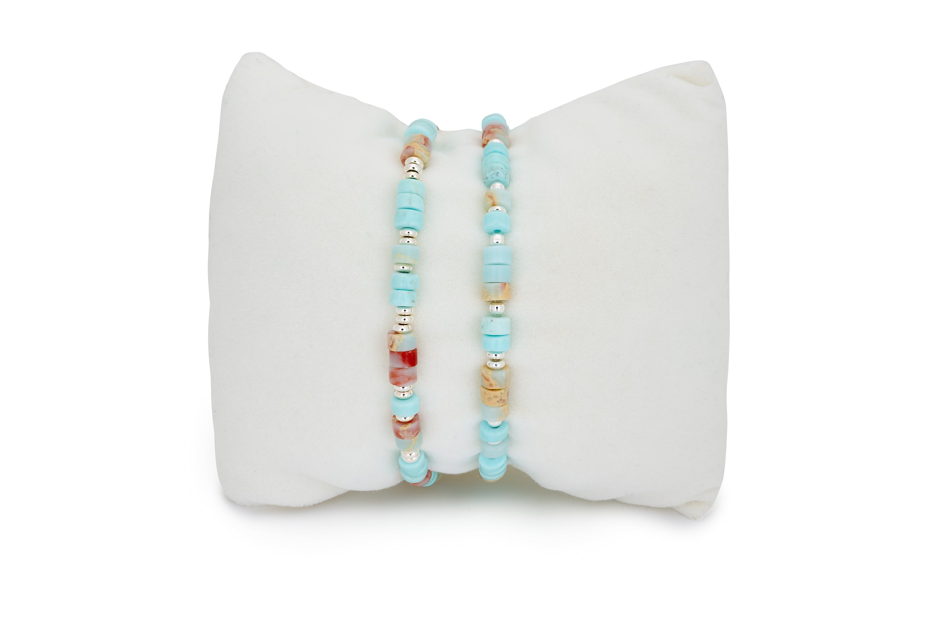 Gina 2 Layer Gemstone Bracelet Stack