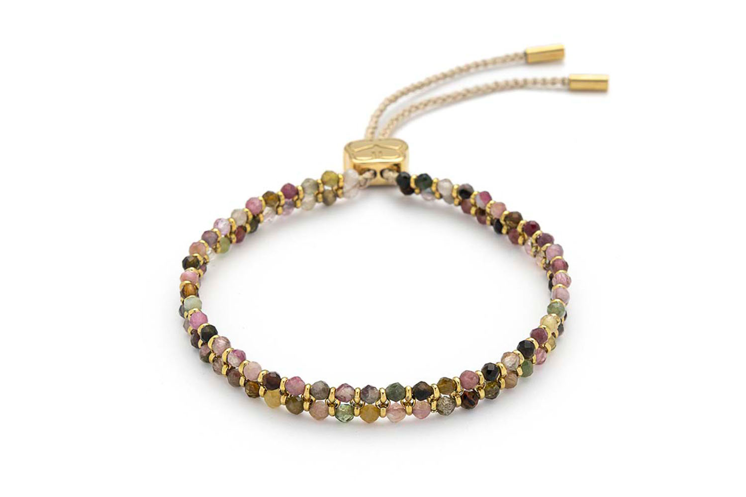 Talia Rainbow Tourmaline Gold Bracelet