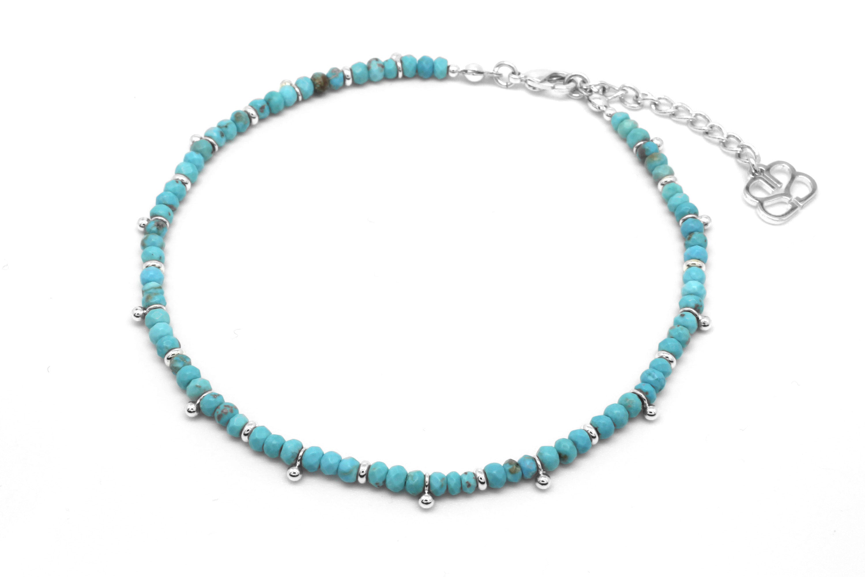 Anse Turquoise Silver Anklet