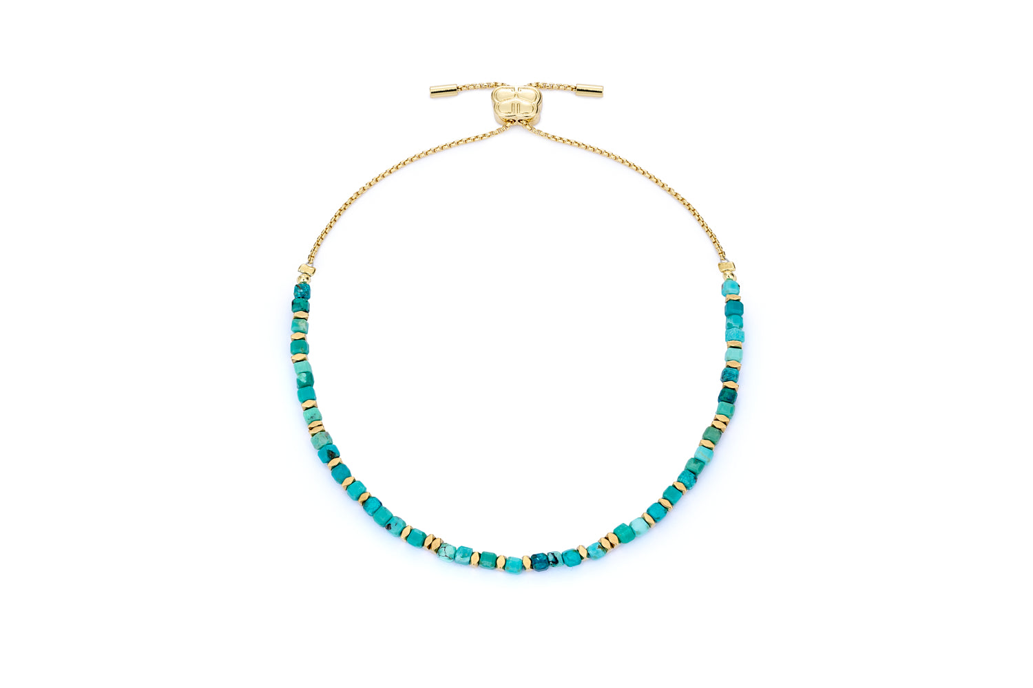 Valentina Turquoise Howlite Gold Bracelet