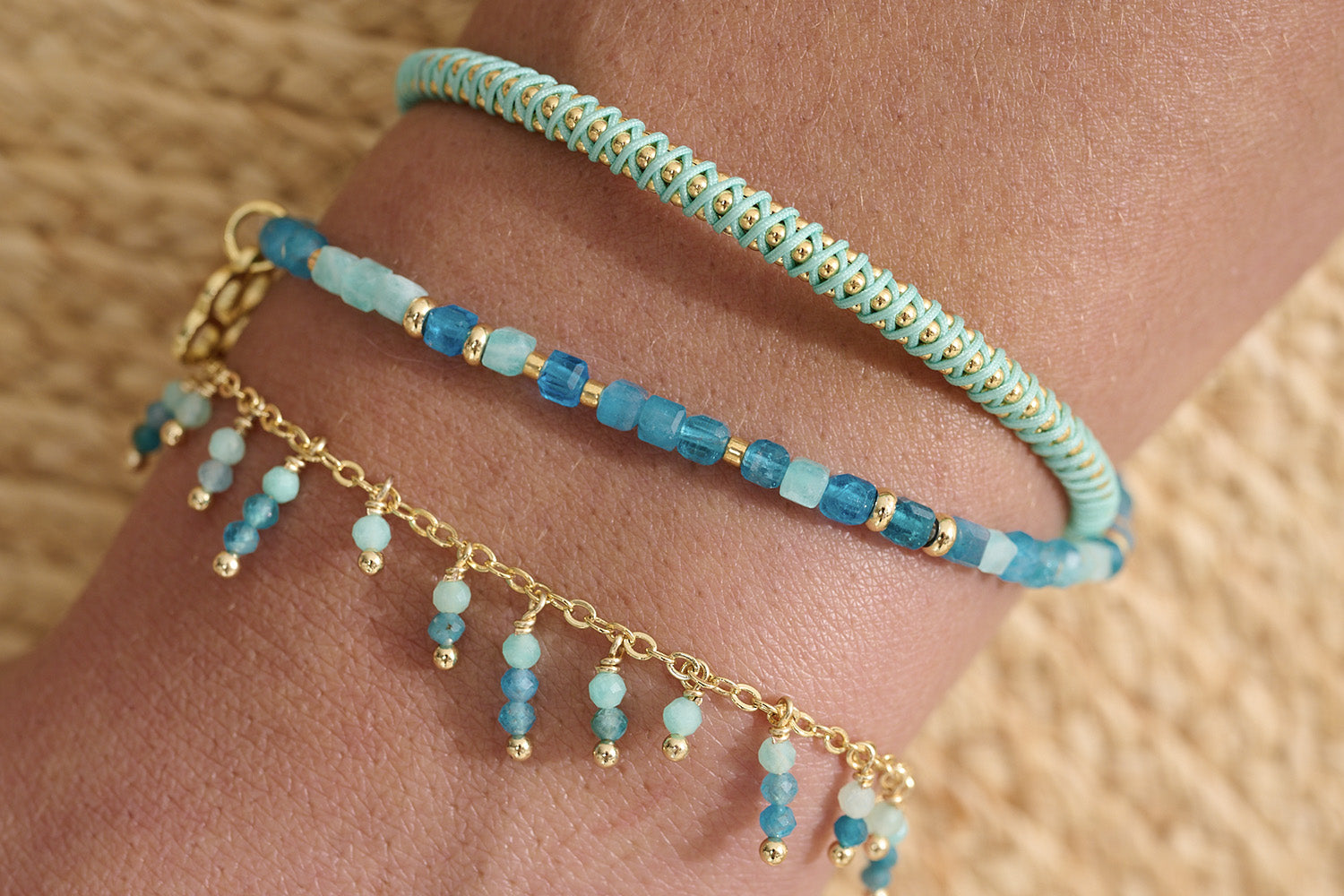 The Violet, Lilia and Holly Bracelets bring ocean vibes to your wrists.