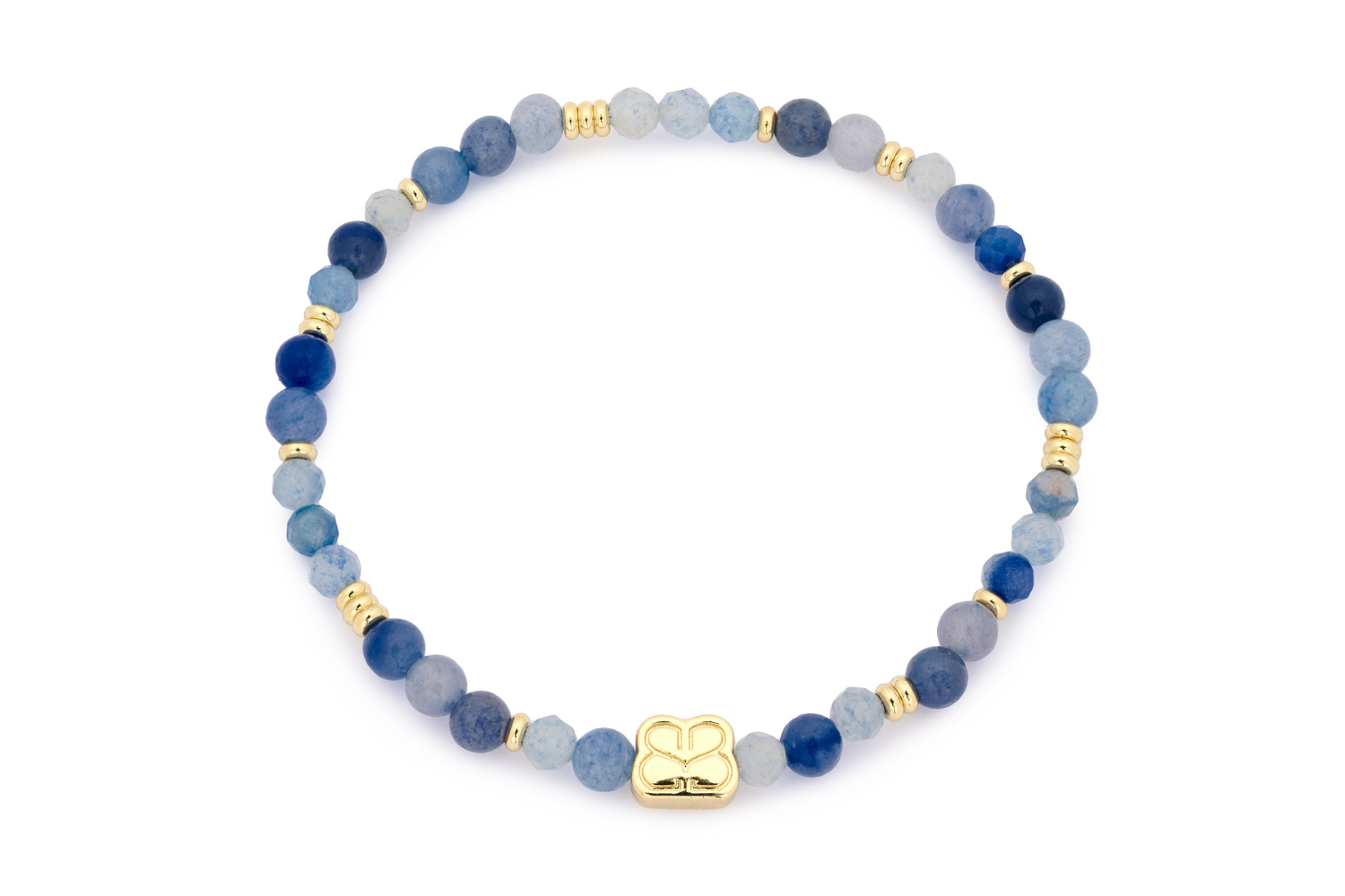 Wonder Blue Aventurine Gold Bracelet