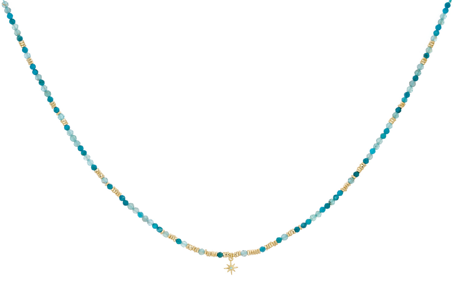 Yolanda Apatite Mix Gold Necklace