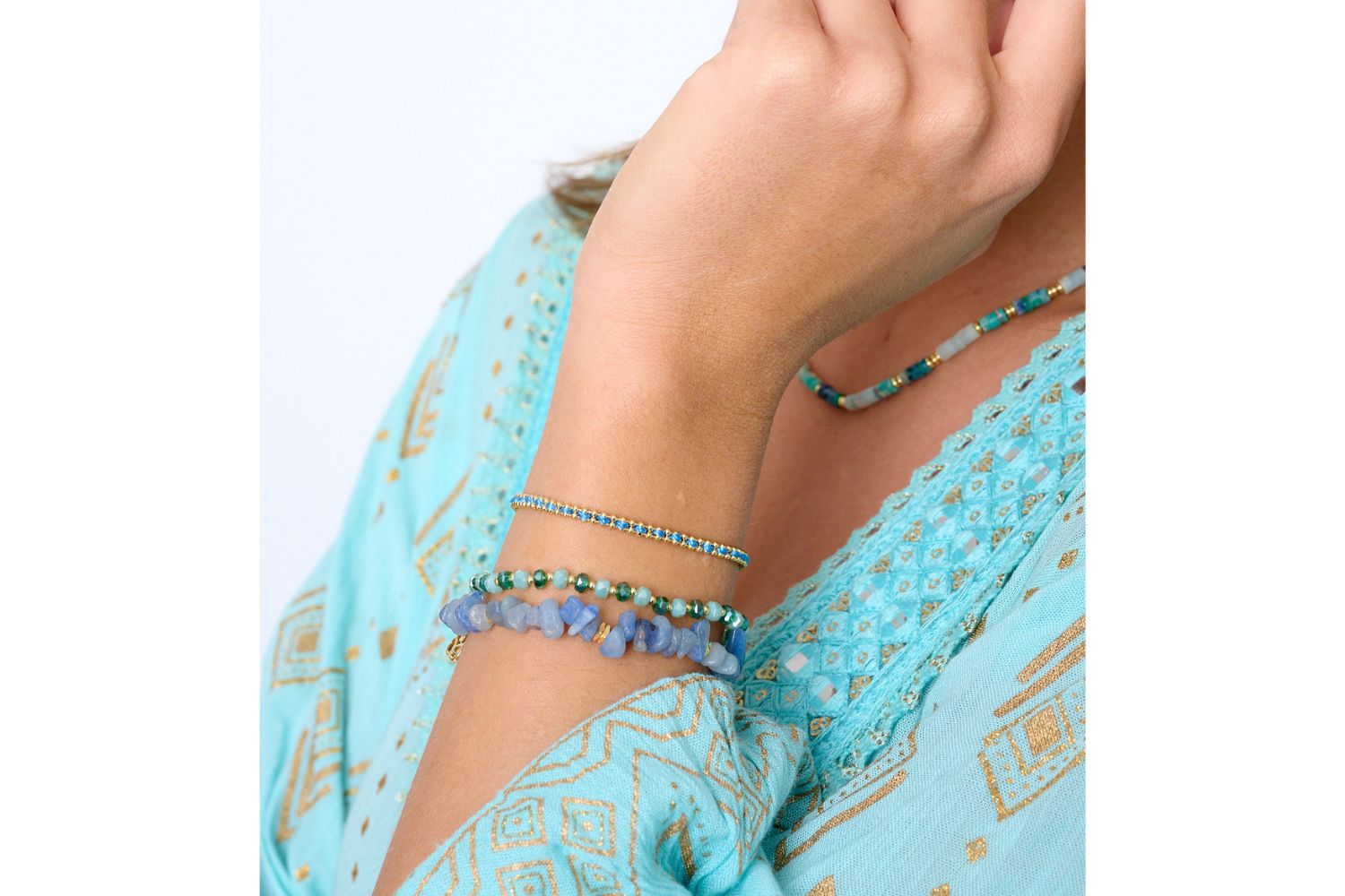 Sana Denim Blue Aventurine Gemstone Bracelet