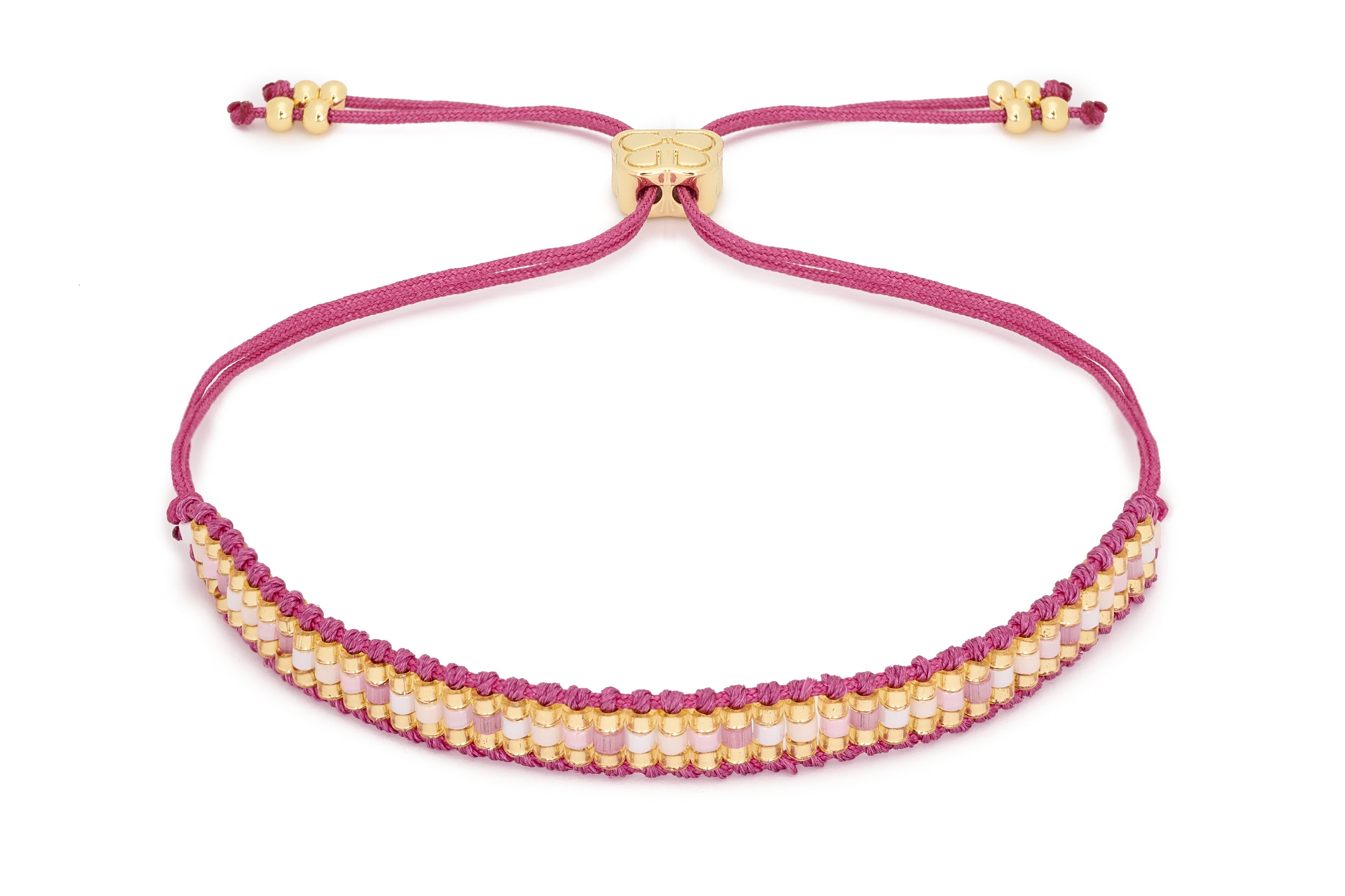 Kefalonia Pink 3 Layer Bracelet Stack