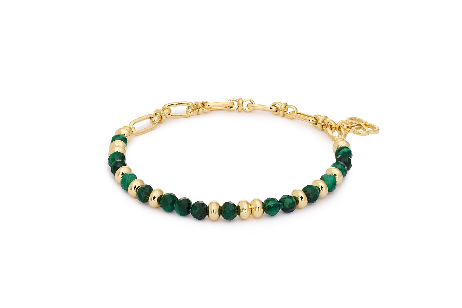 Dahlia Malachite Gold Bracelet