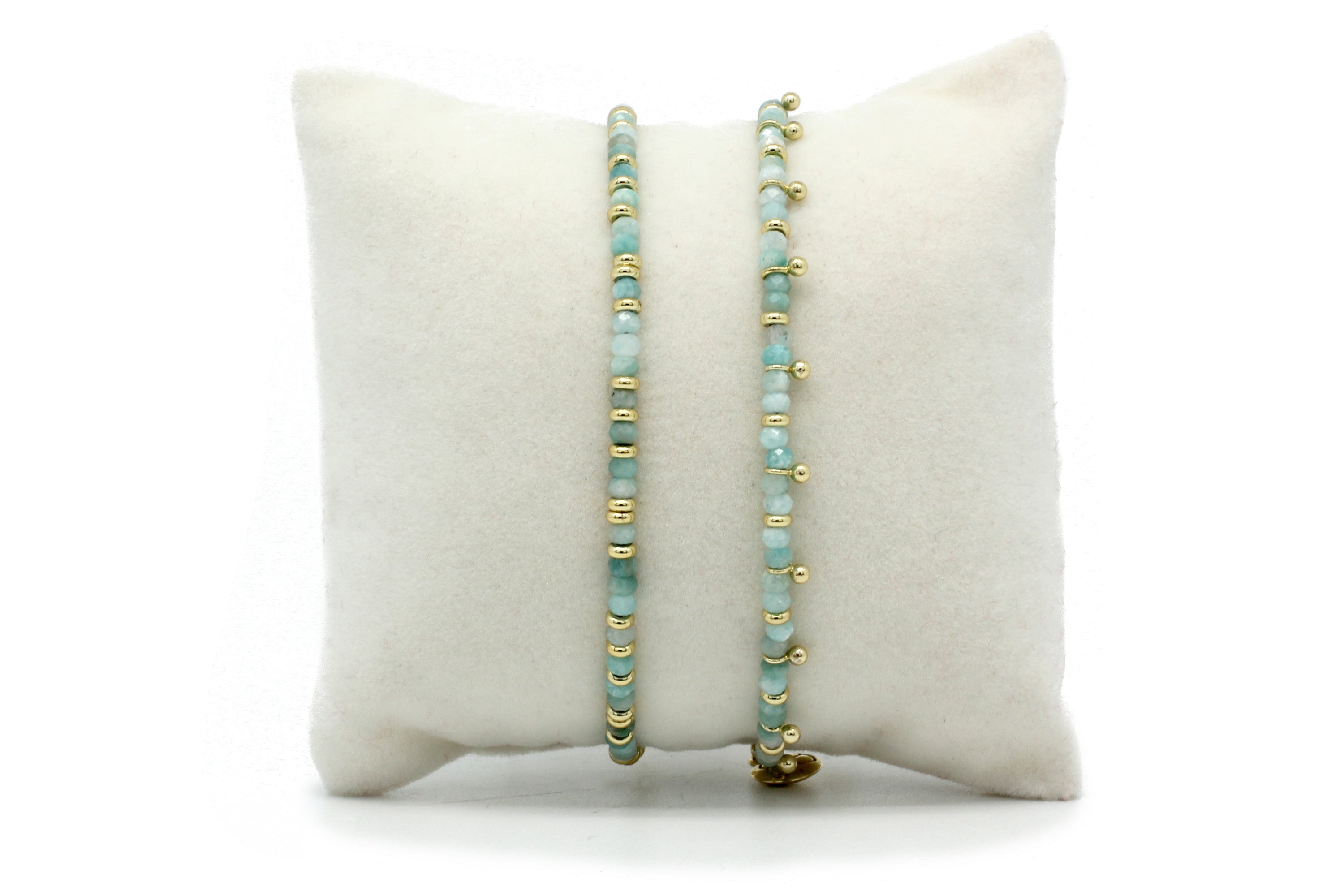 Serenity Amazonite Gold Bracelet Stack