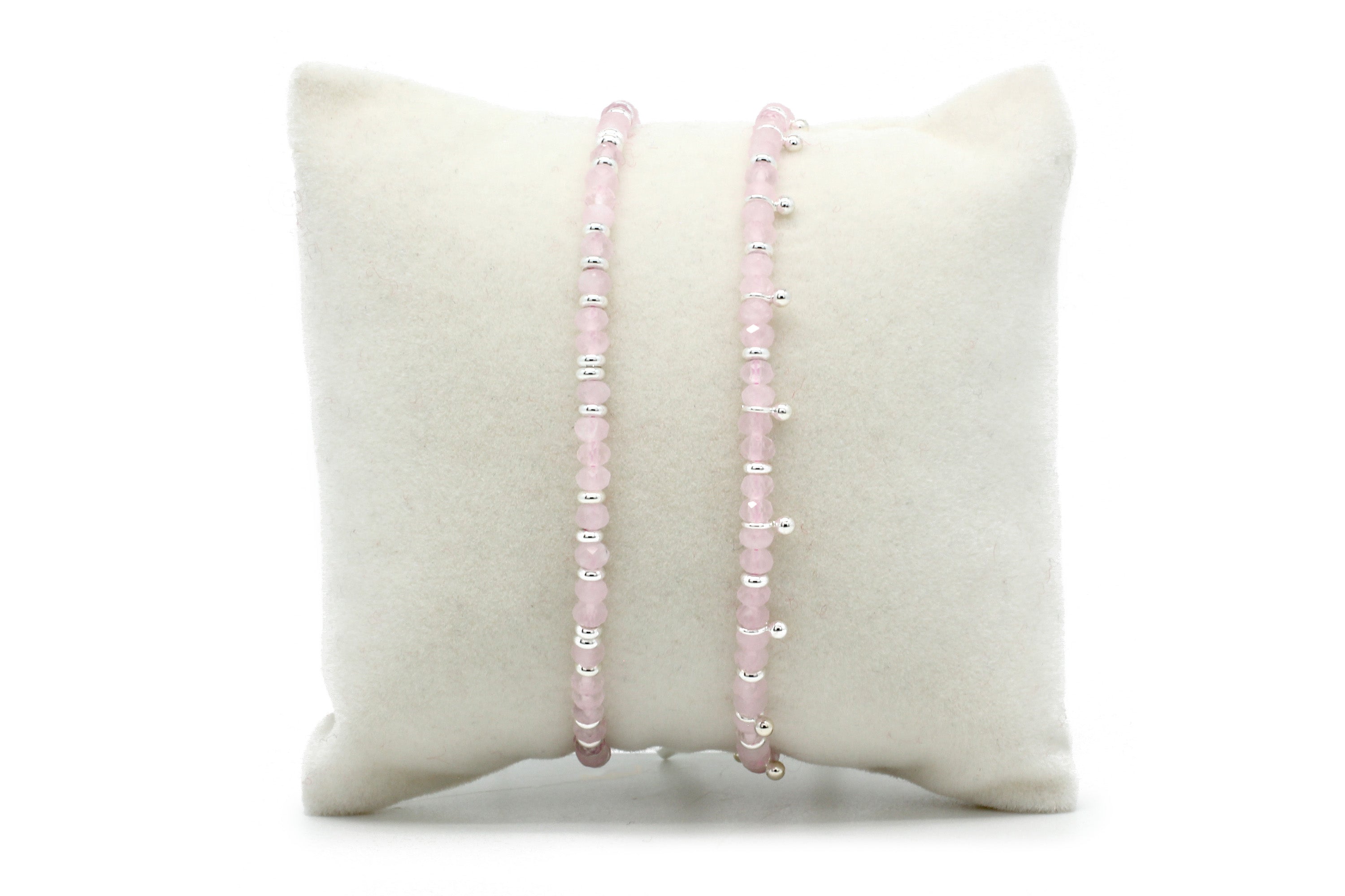 Serenity Rose Quartz  Bracelet Stack