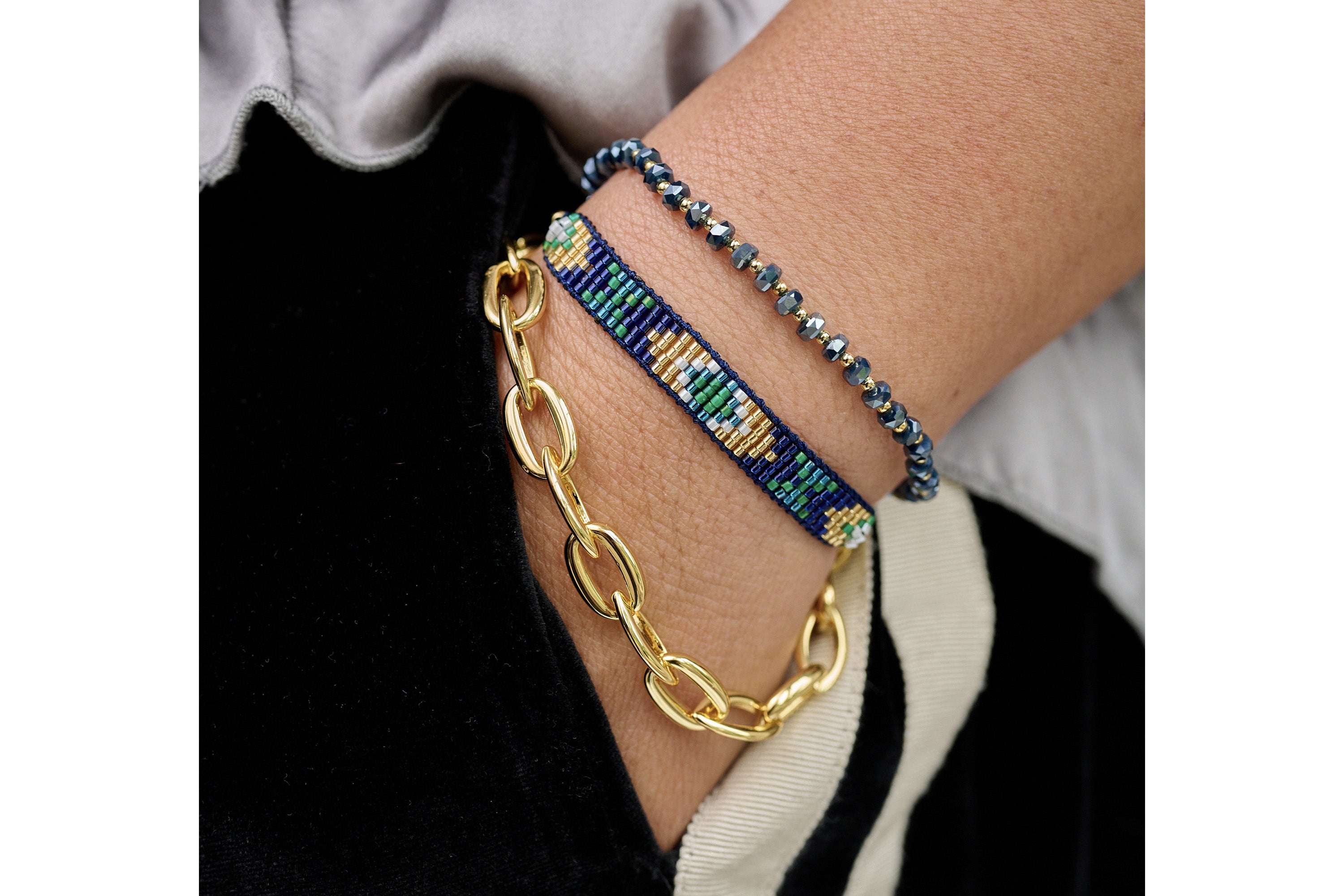 Magic Navy Friendship Beaded Bracelet