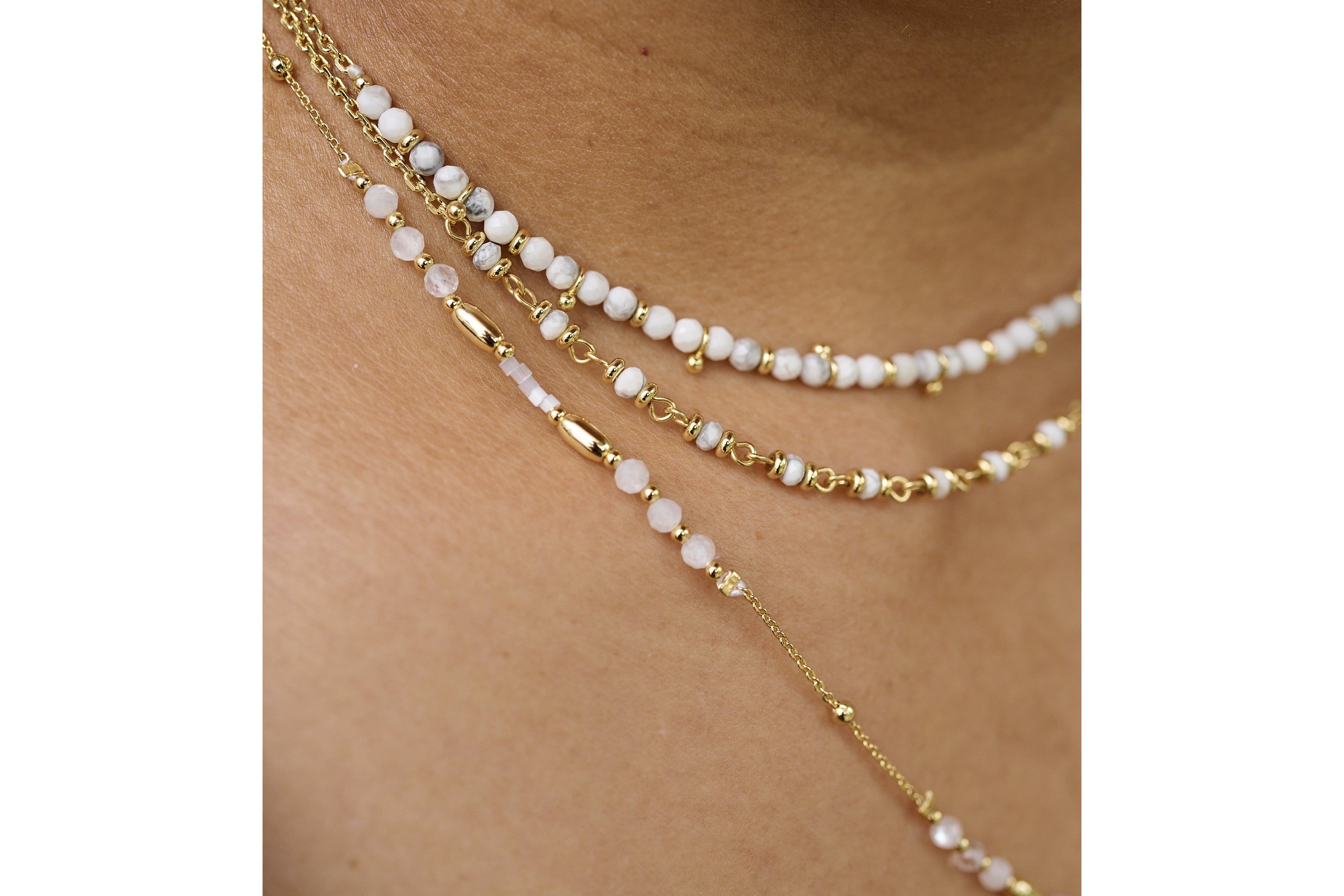 Panacea White Howlite Gemstone Necklace