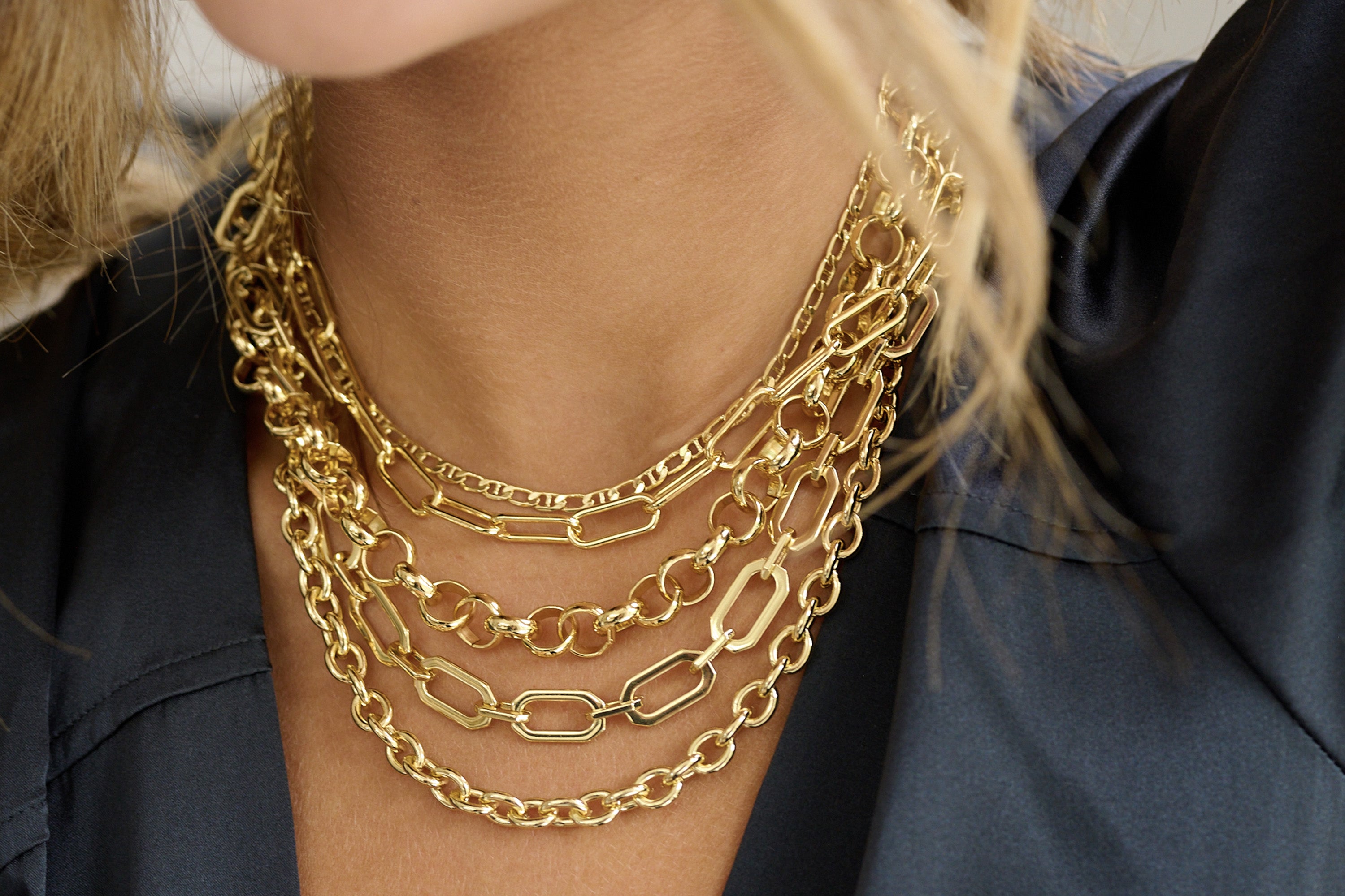 Notus Gold Chunky Chain Medium Length Necklace