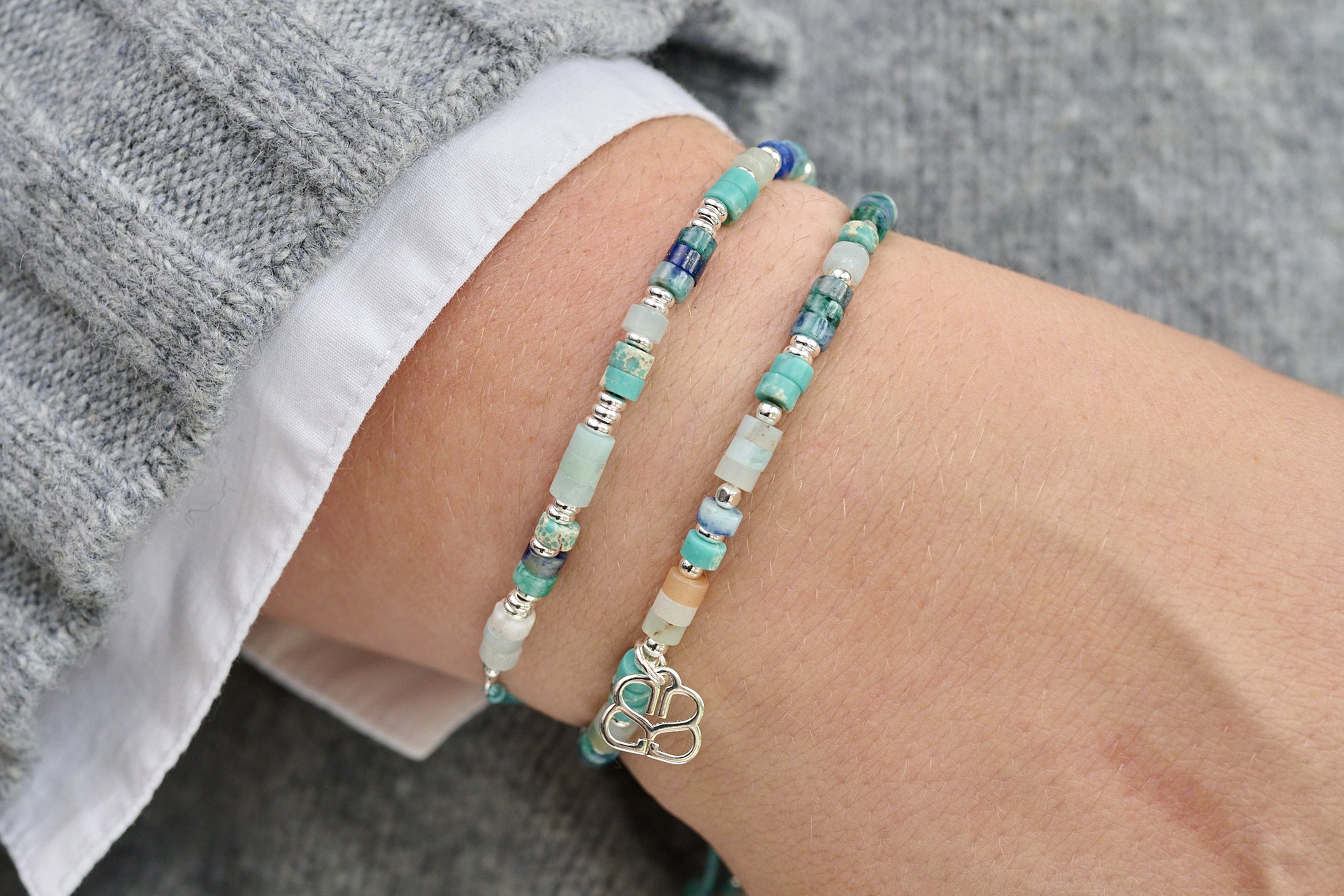 Rayne Blue Silver Gemstone Bracelet