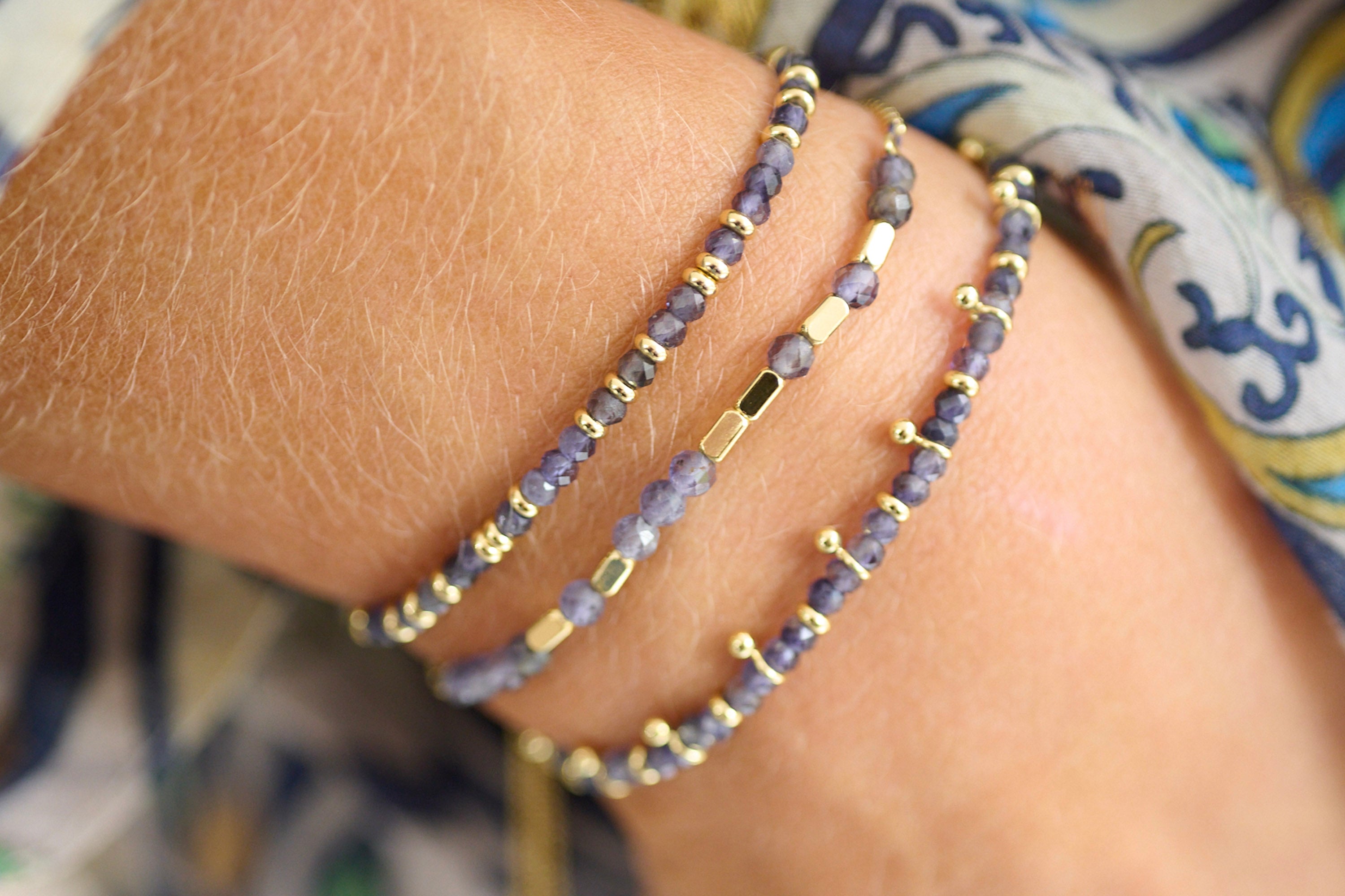 Balance Iolite Gold Bracelet