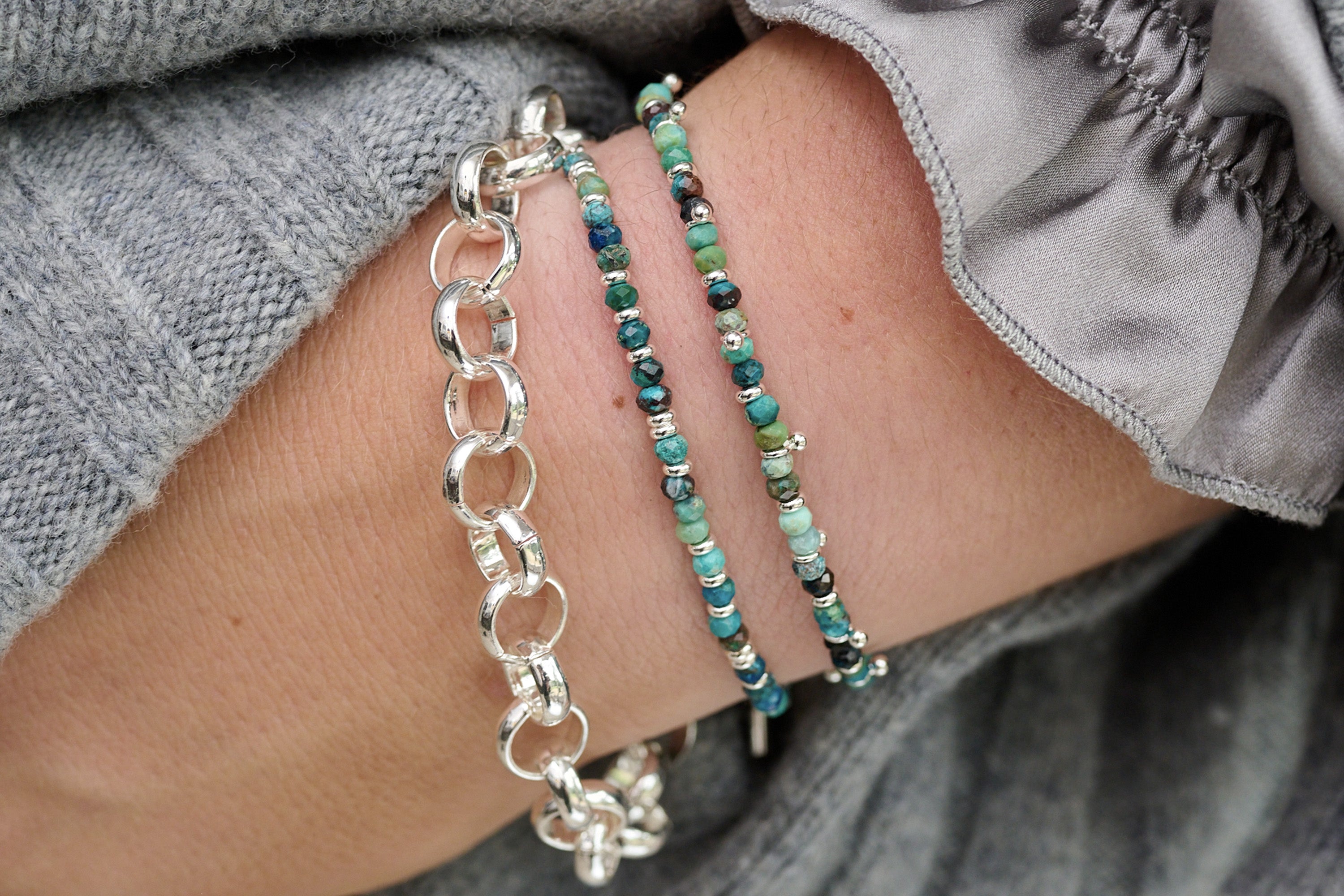 Serenity Azurite Bracelet Stack