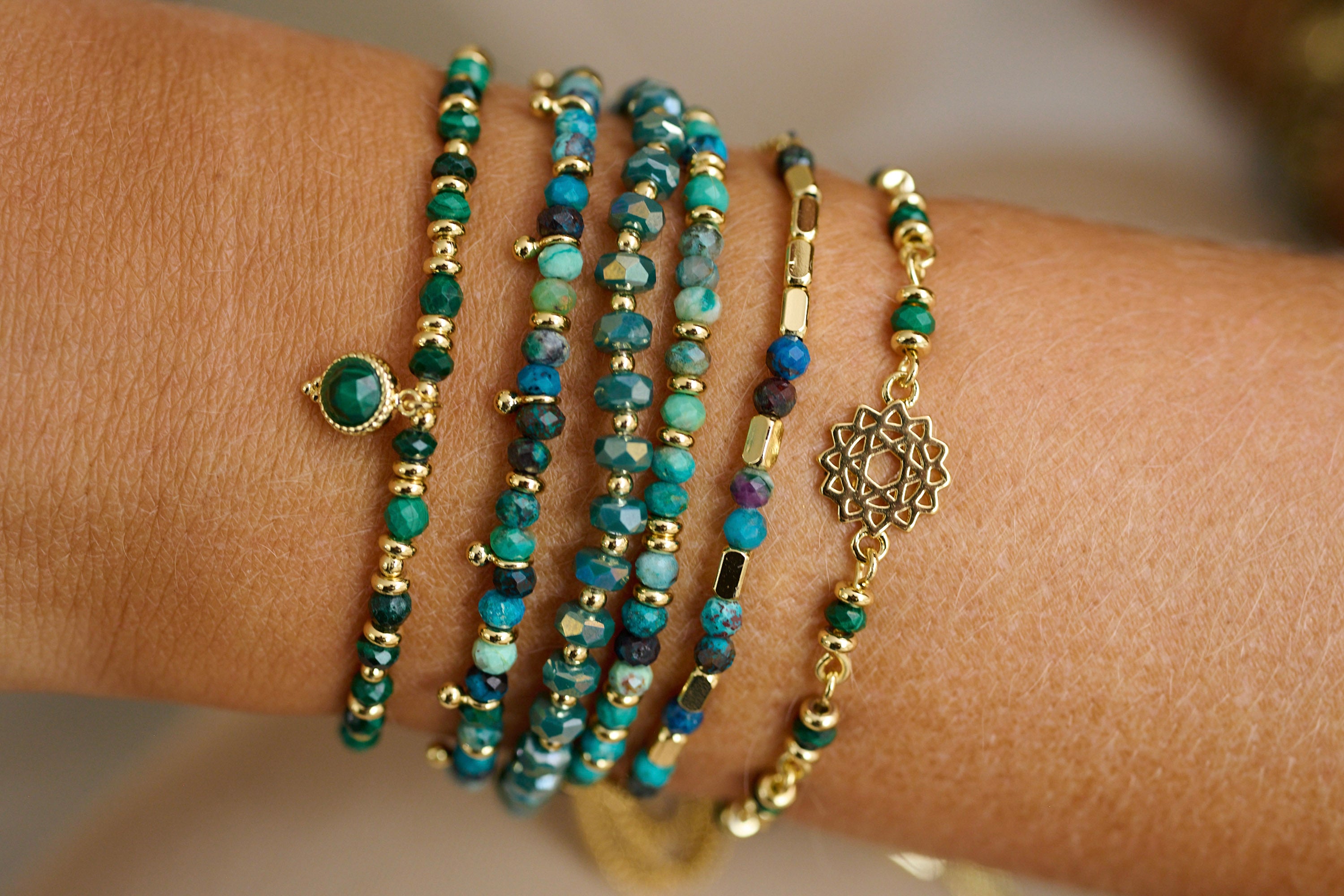 Confidence Malachite Gold Bracelet