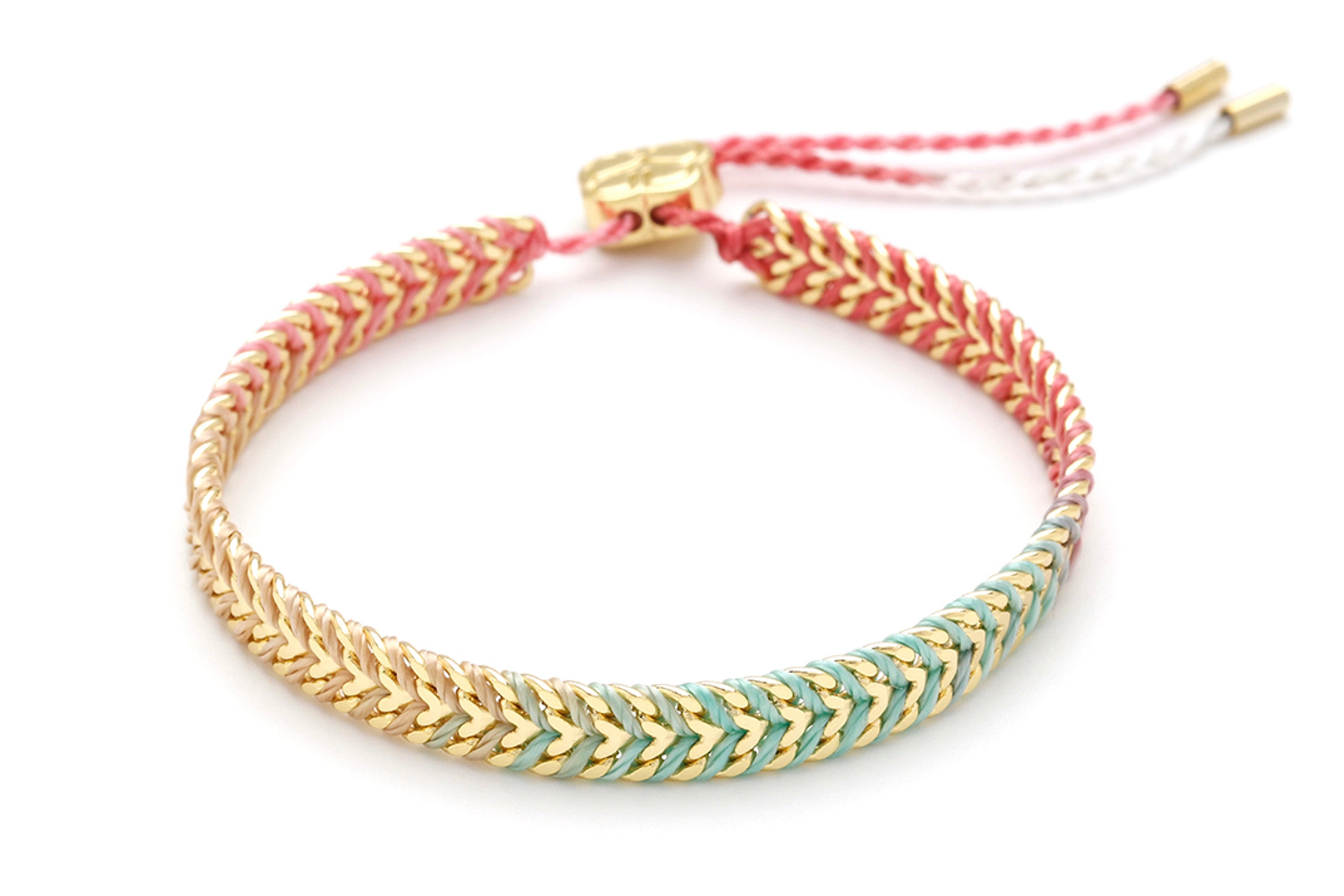 Iztac Candy Ombré Gold Woven Bracelet