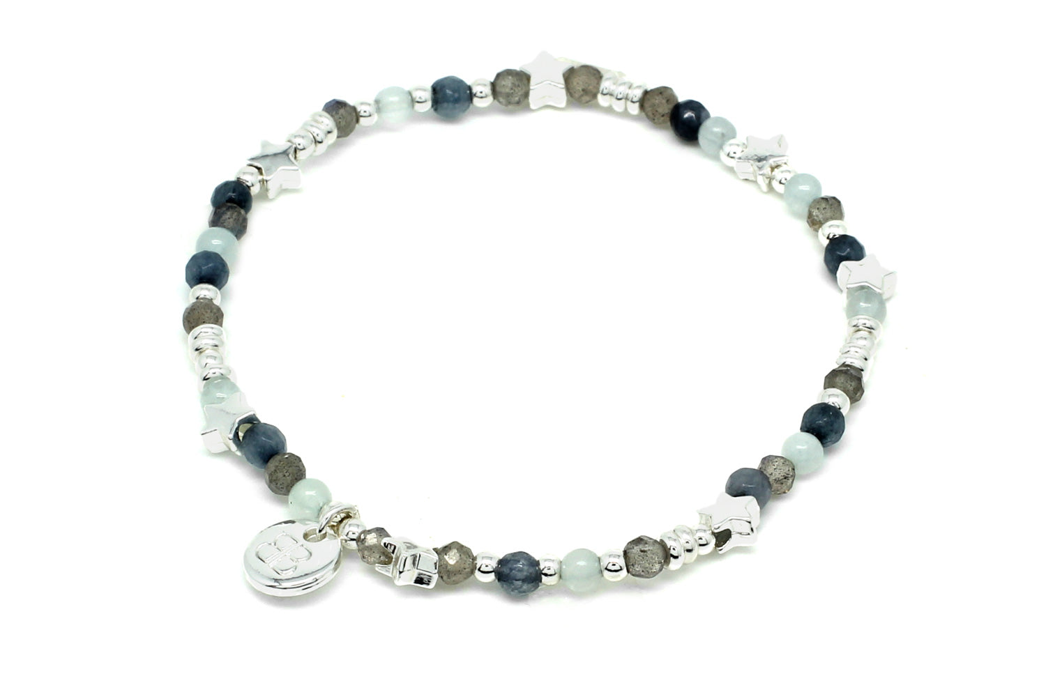 Alcor Silver Stretch Gemstone Bracelet