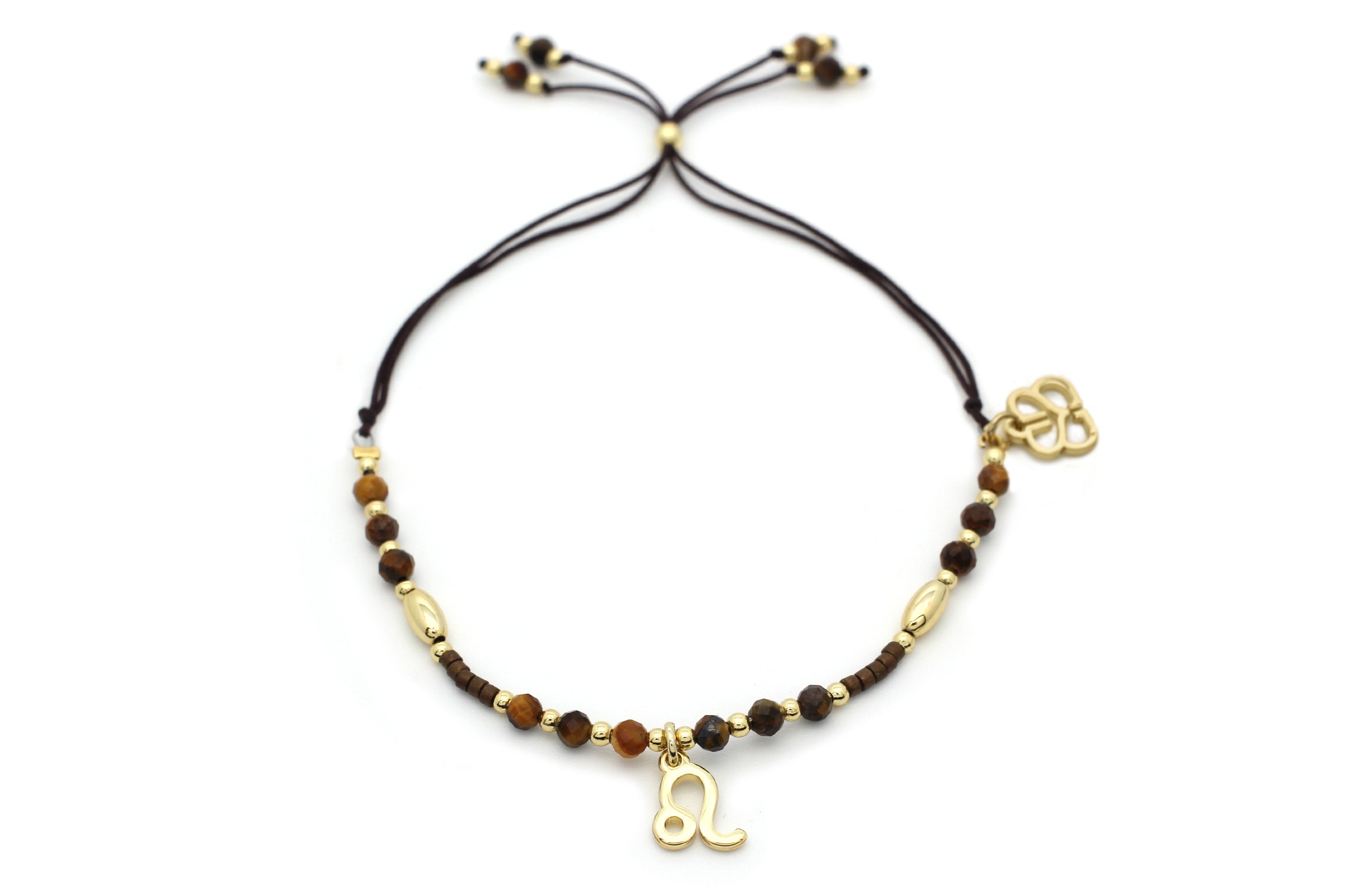 Leo Zodiac Gemstone Gold Bracelet