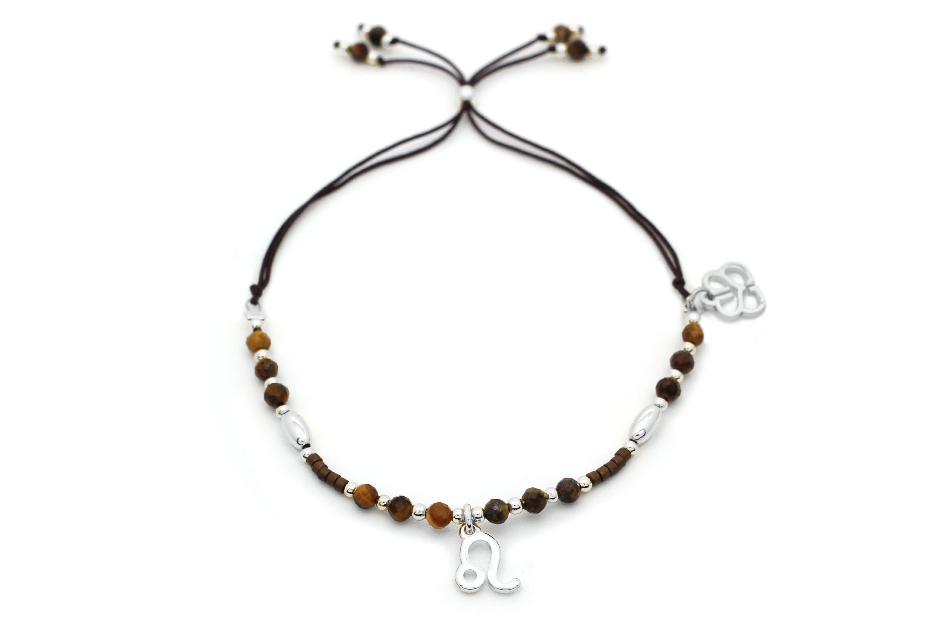 Leo Zodiac Gemstone Silver Bracelet