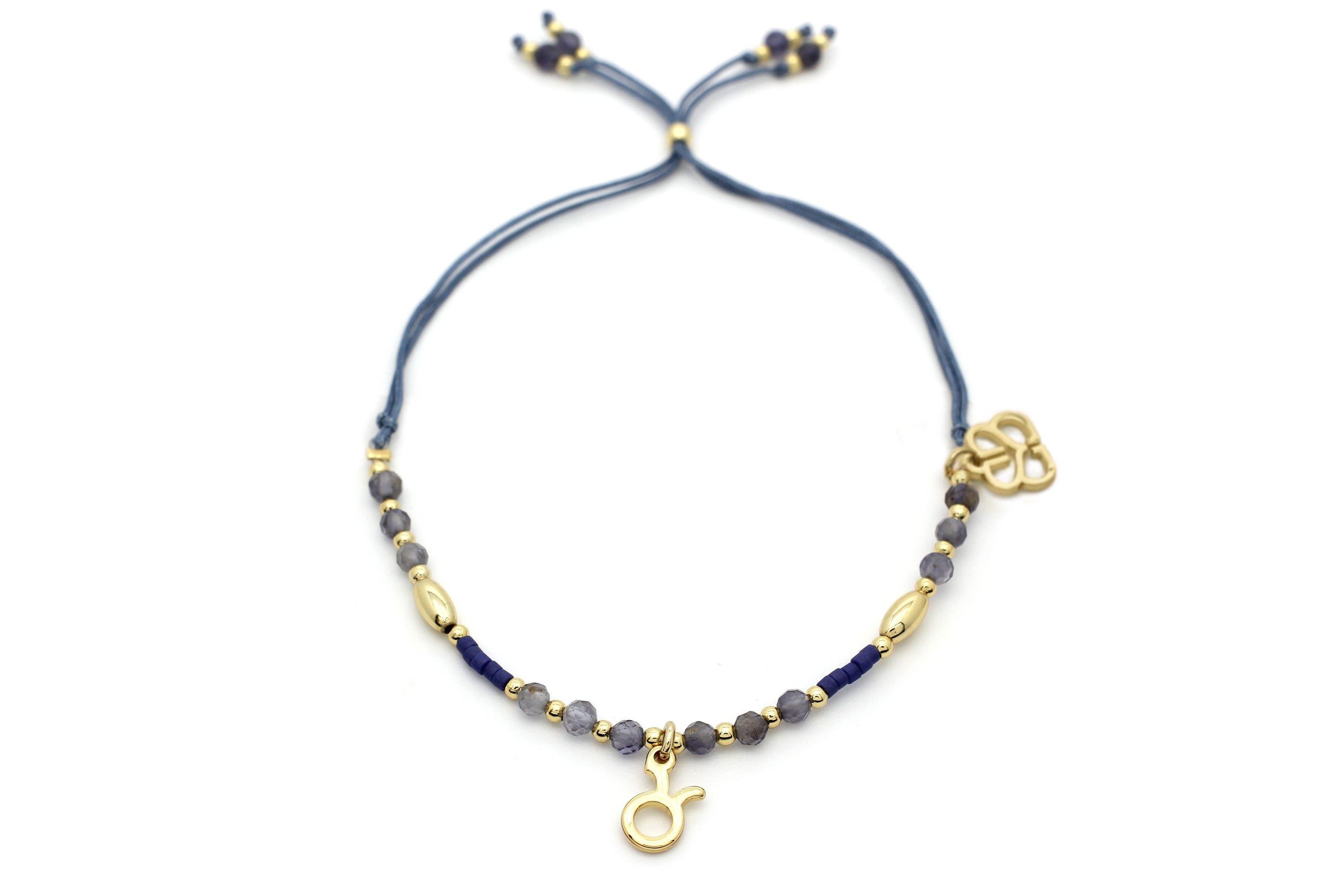 Taurus Zodiac Gemstone Gold Bracelet