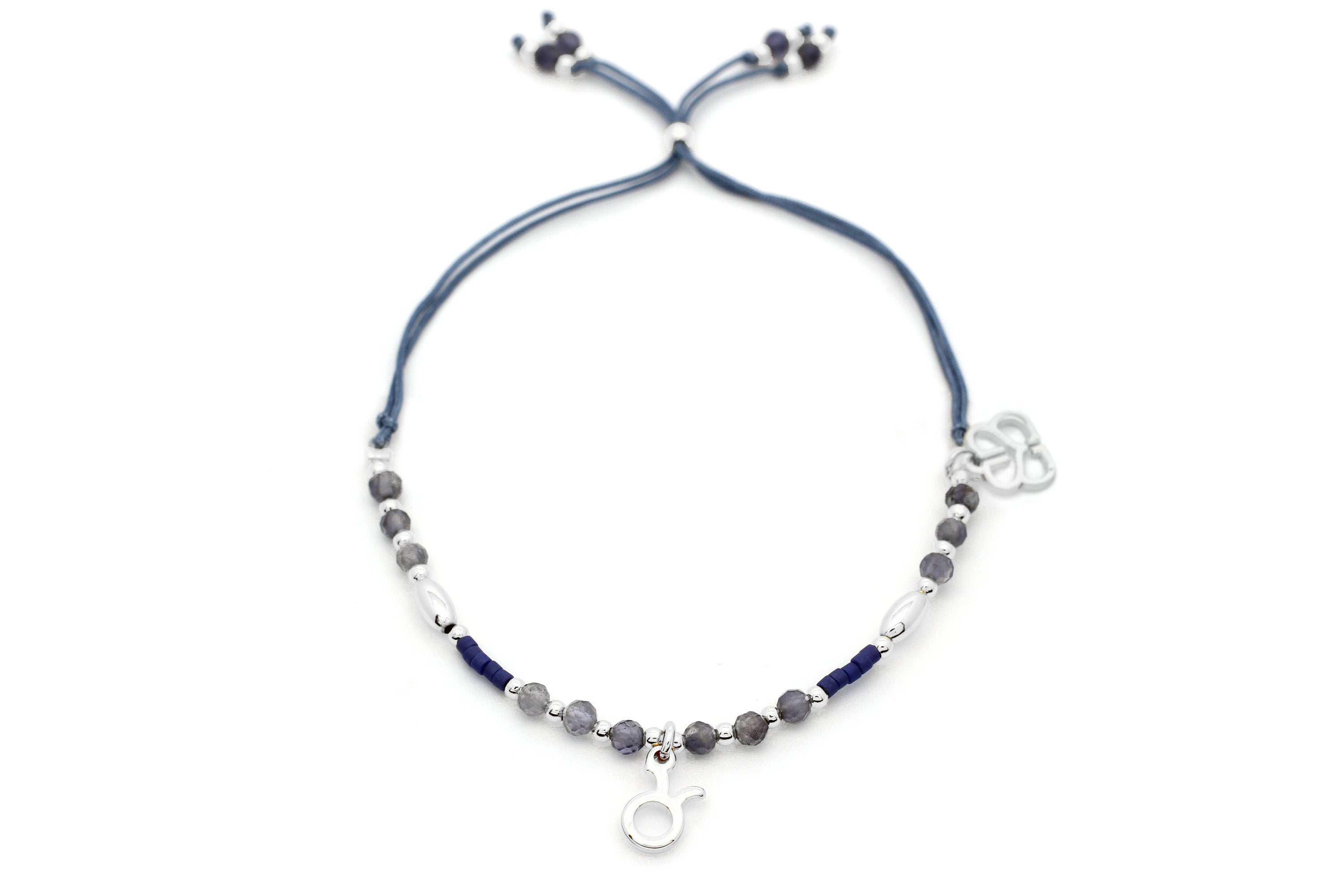 Taurus Zodiac Gemstone Silver Bracelet