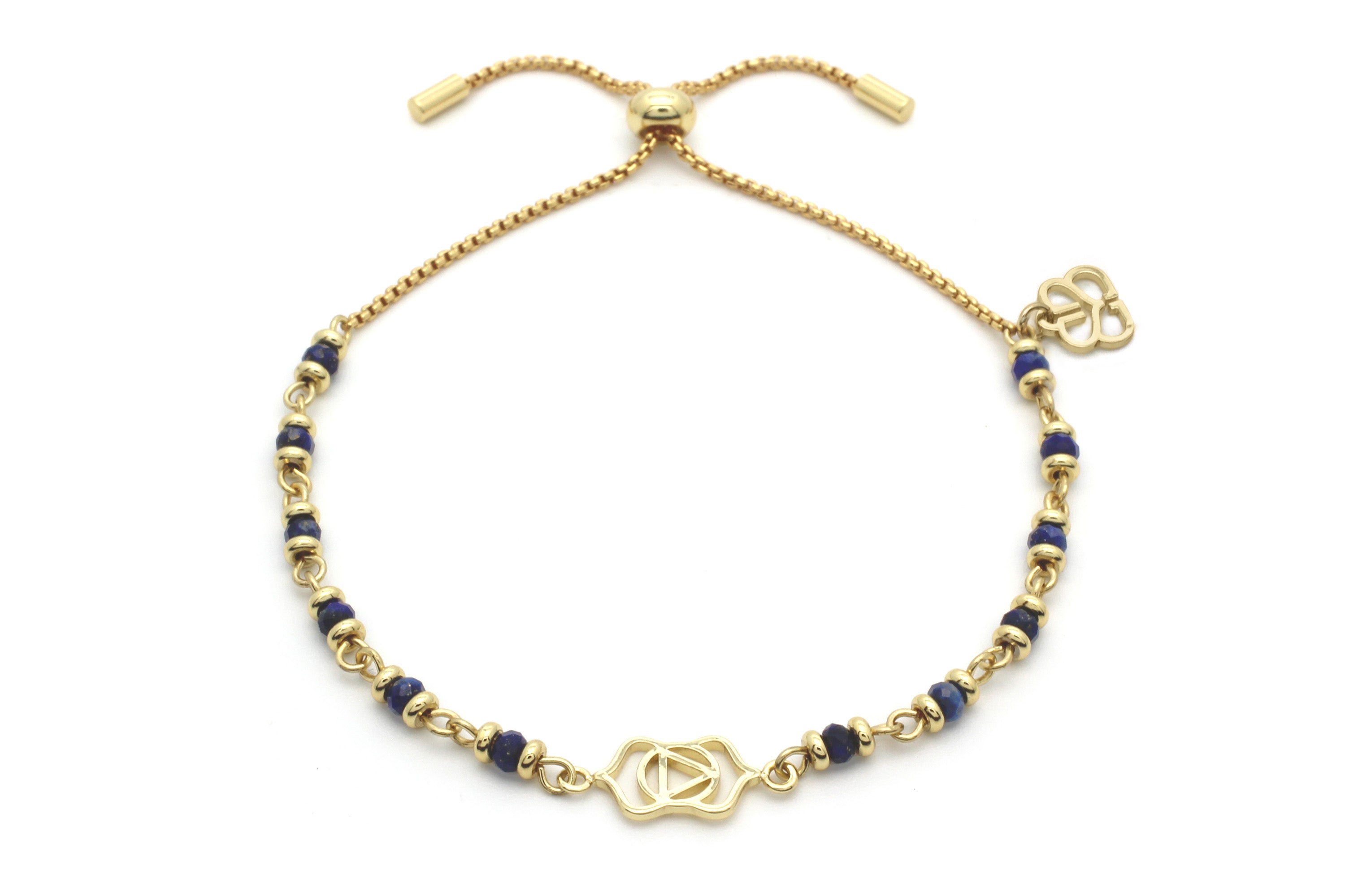 Third Eye Chakra Gemstone Bracelet Gold