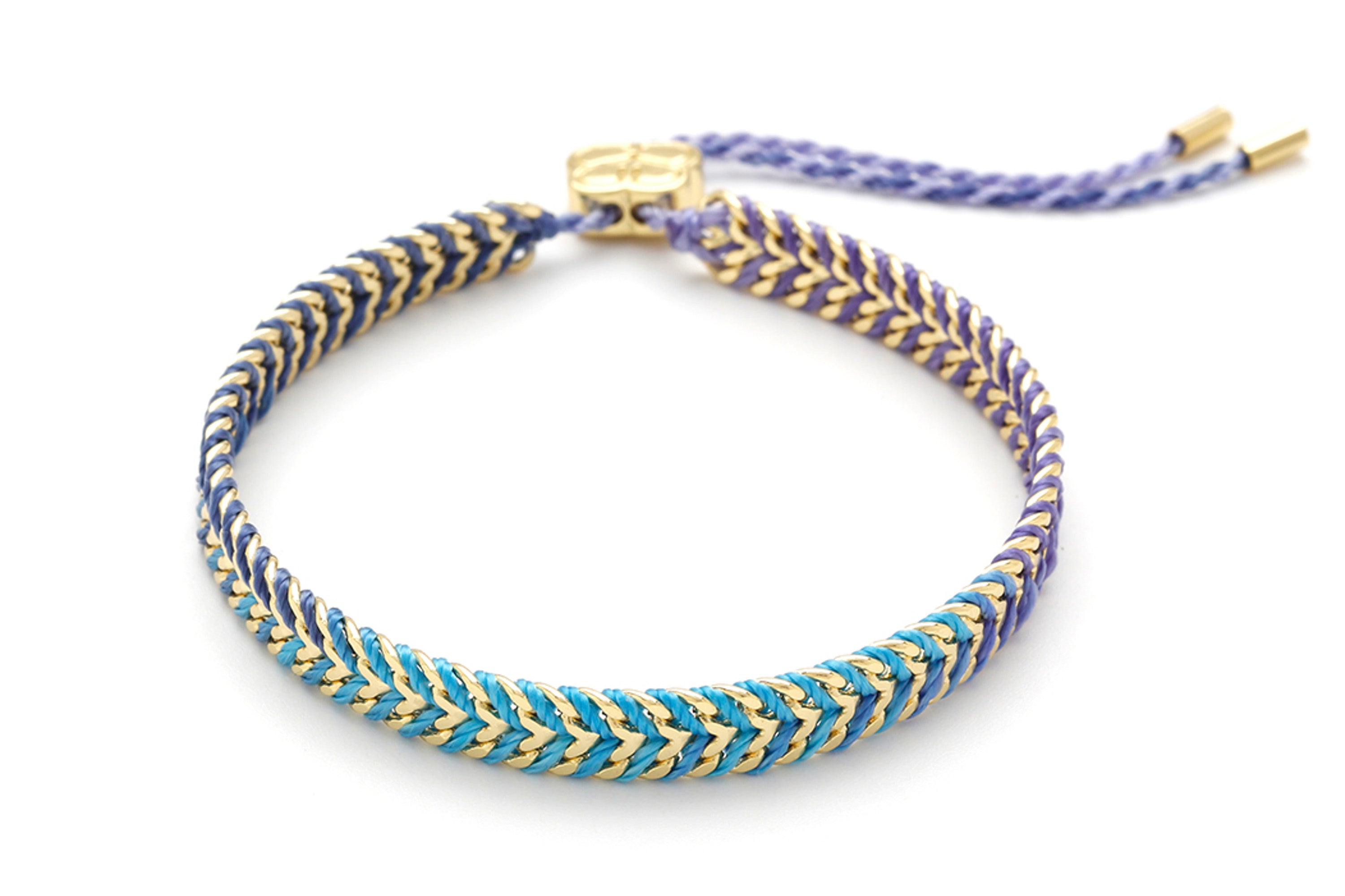 Iztac Purple Ombré Gold Woven Bracelet