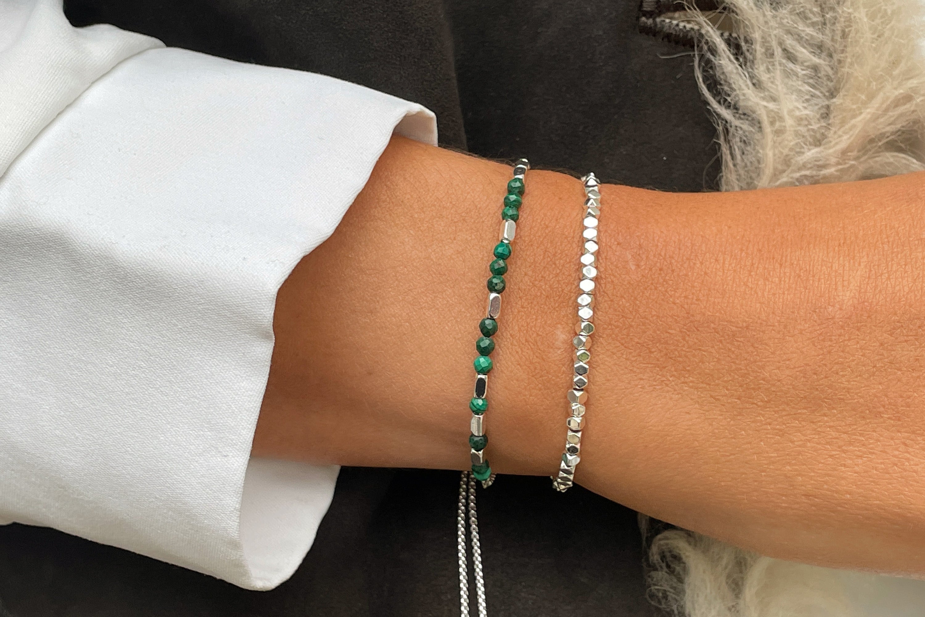 Confidence Malachite Silver Bracelet