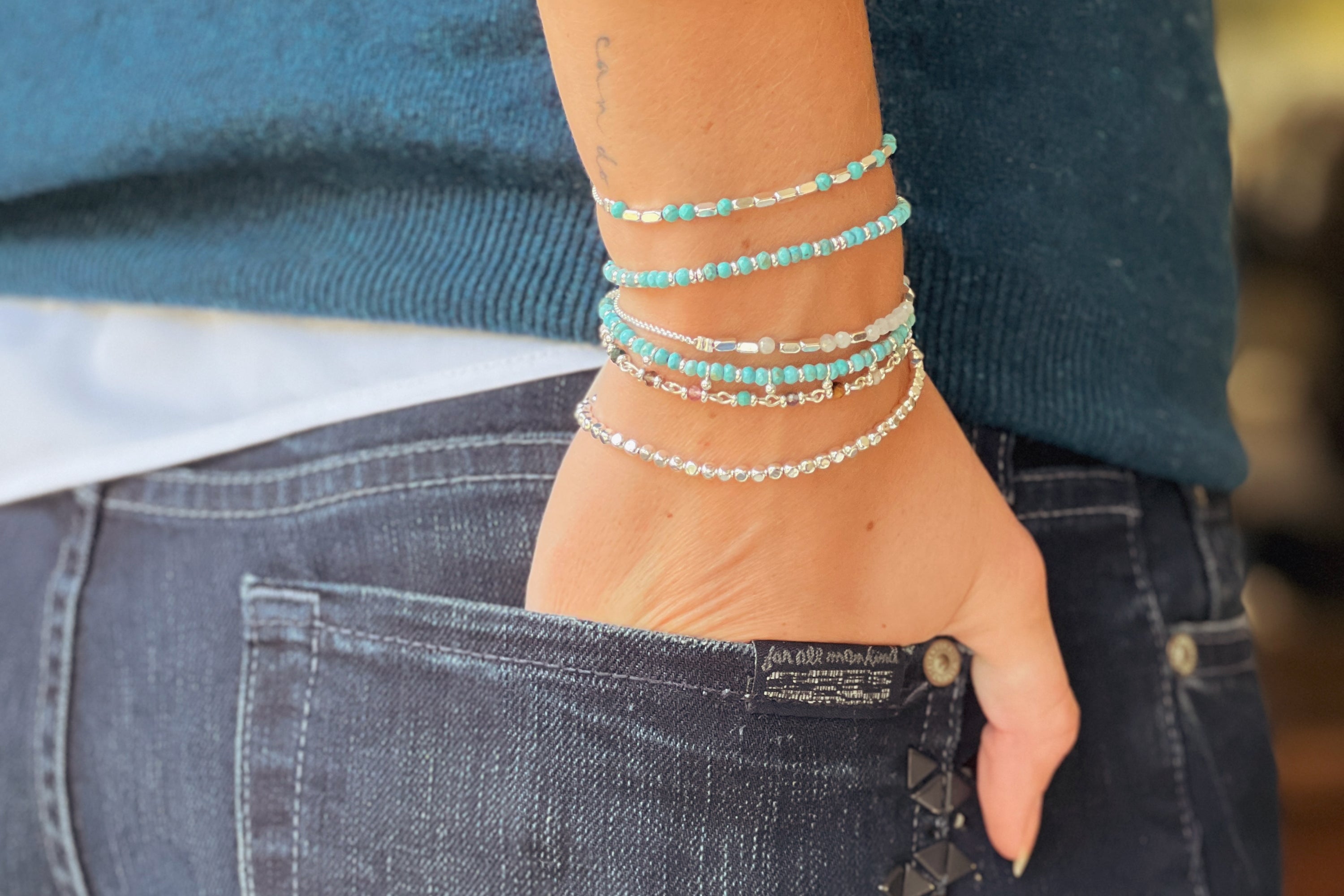 Mystical Turquoise Silver Bracelet