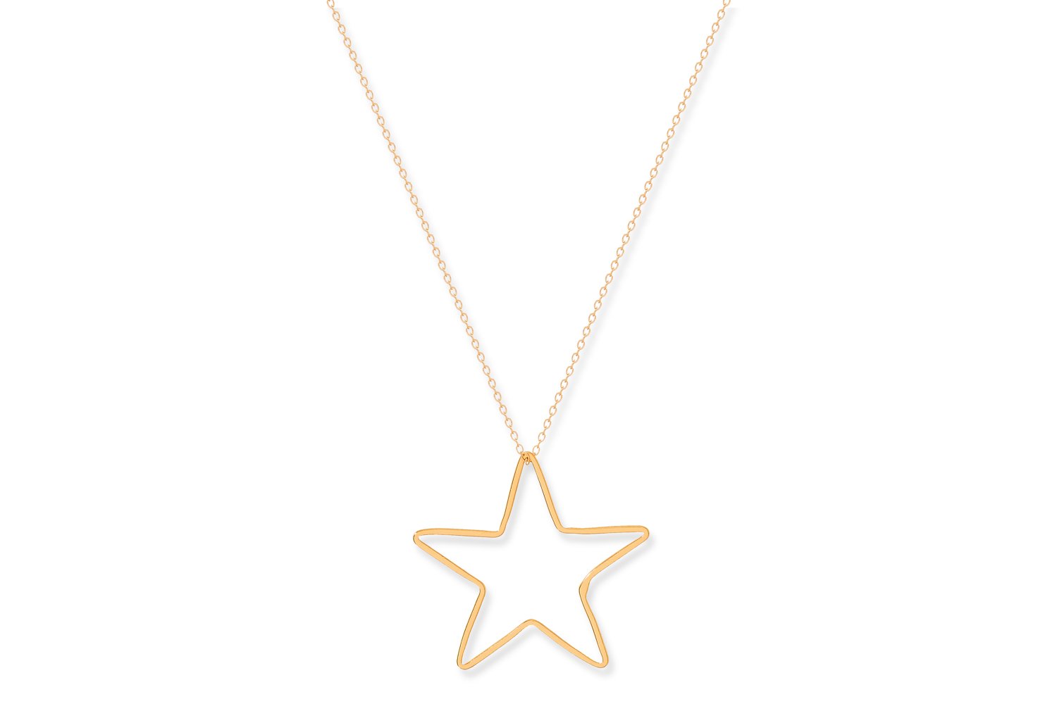 Fino Gold Star Sterling Silver Necklace