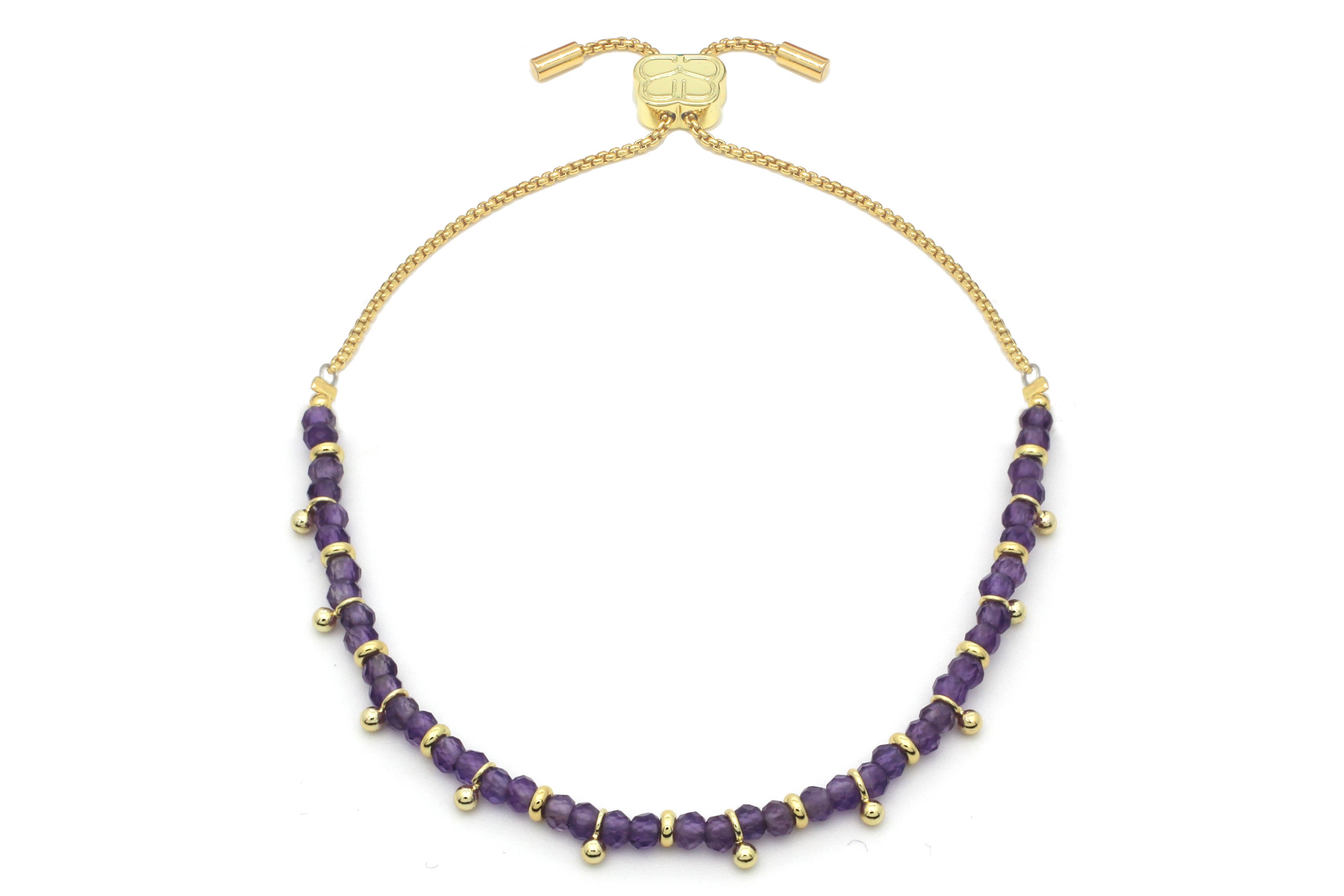 Harmony Amethyst Gold Bracelet