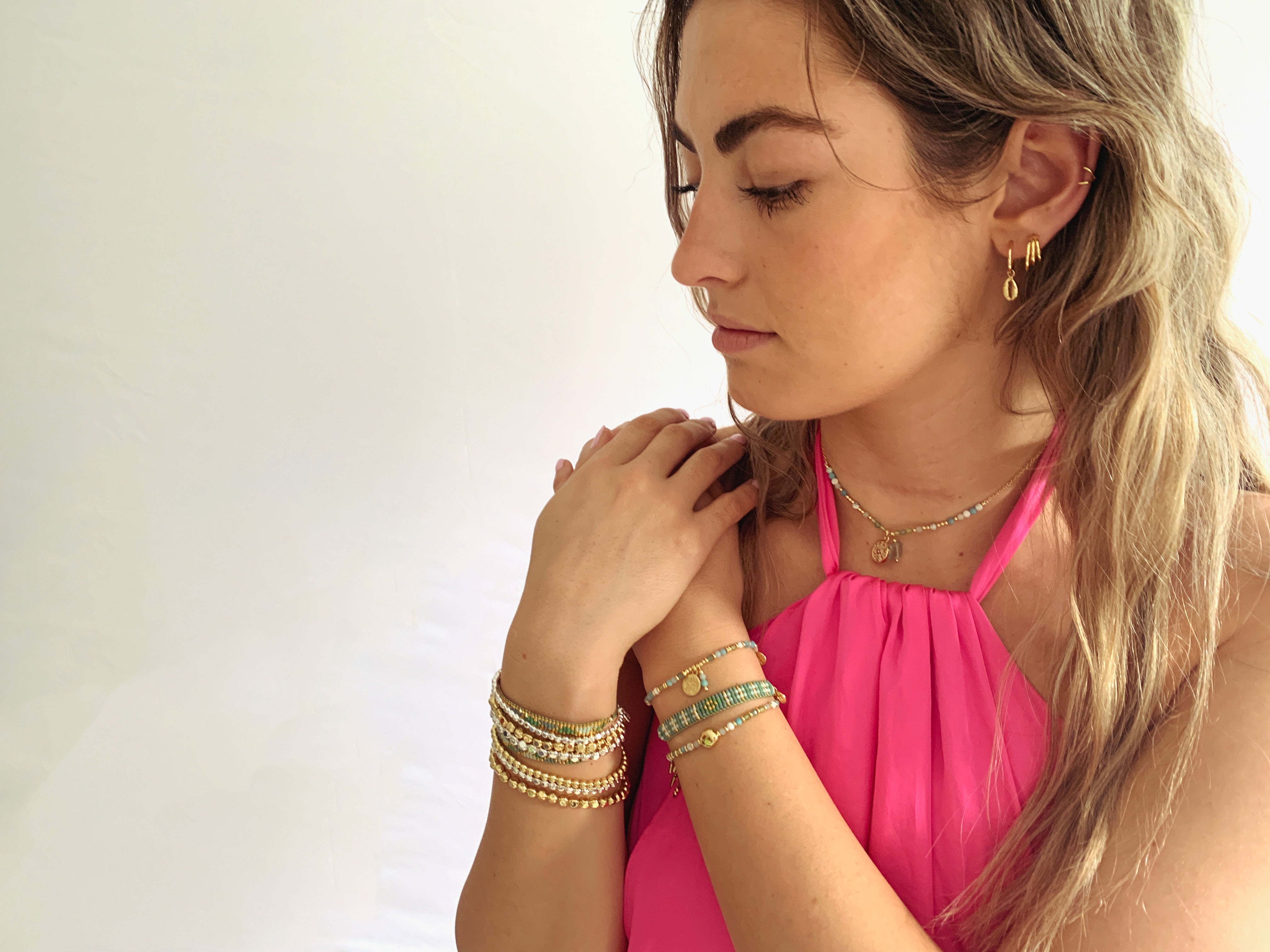 Matira Green Beaded Friendship Bracelet