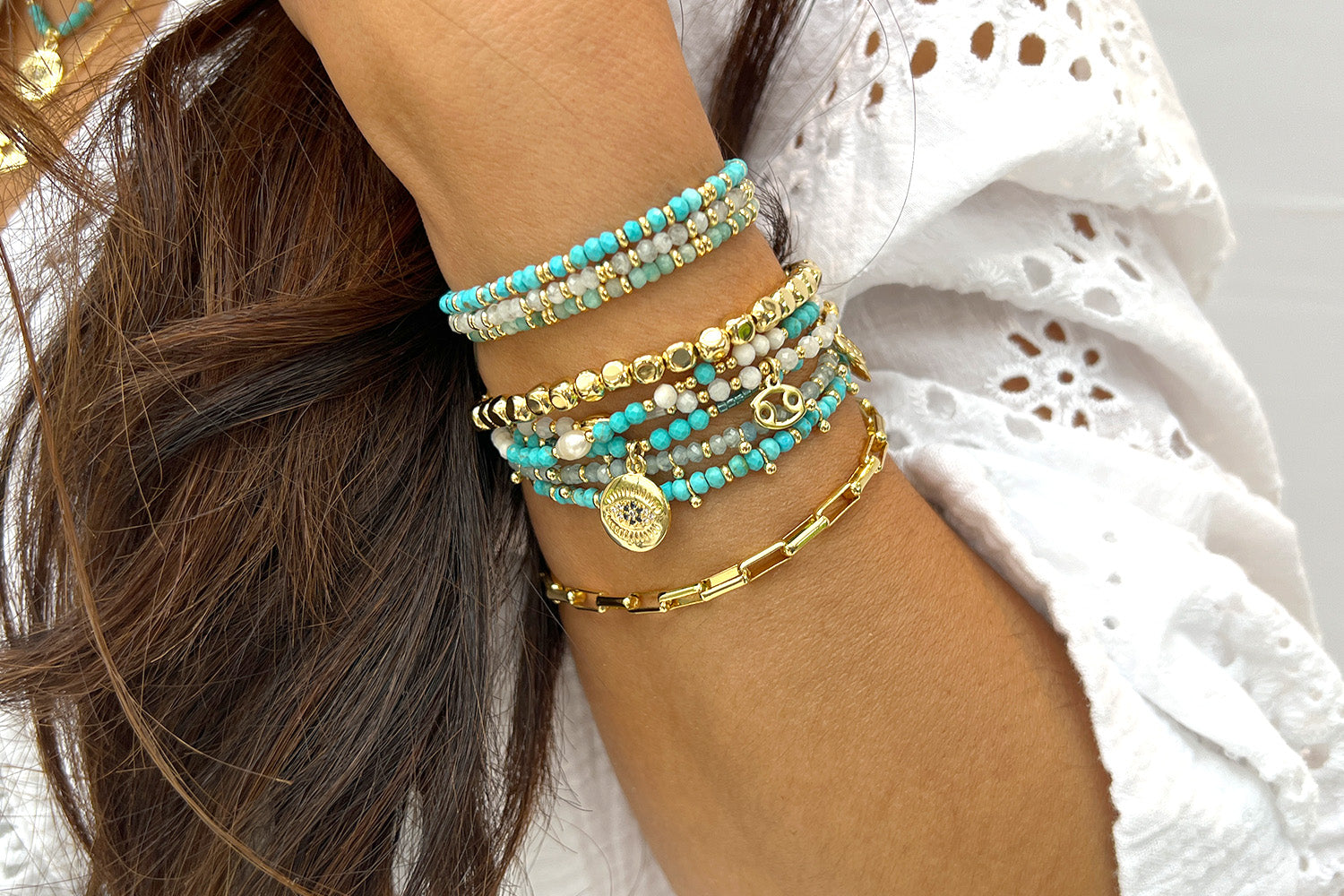 Harmony Turquoise Gold Bracelet