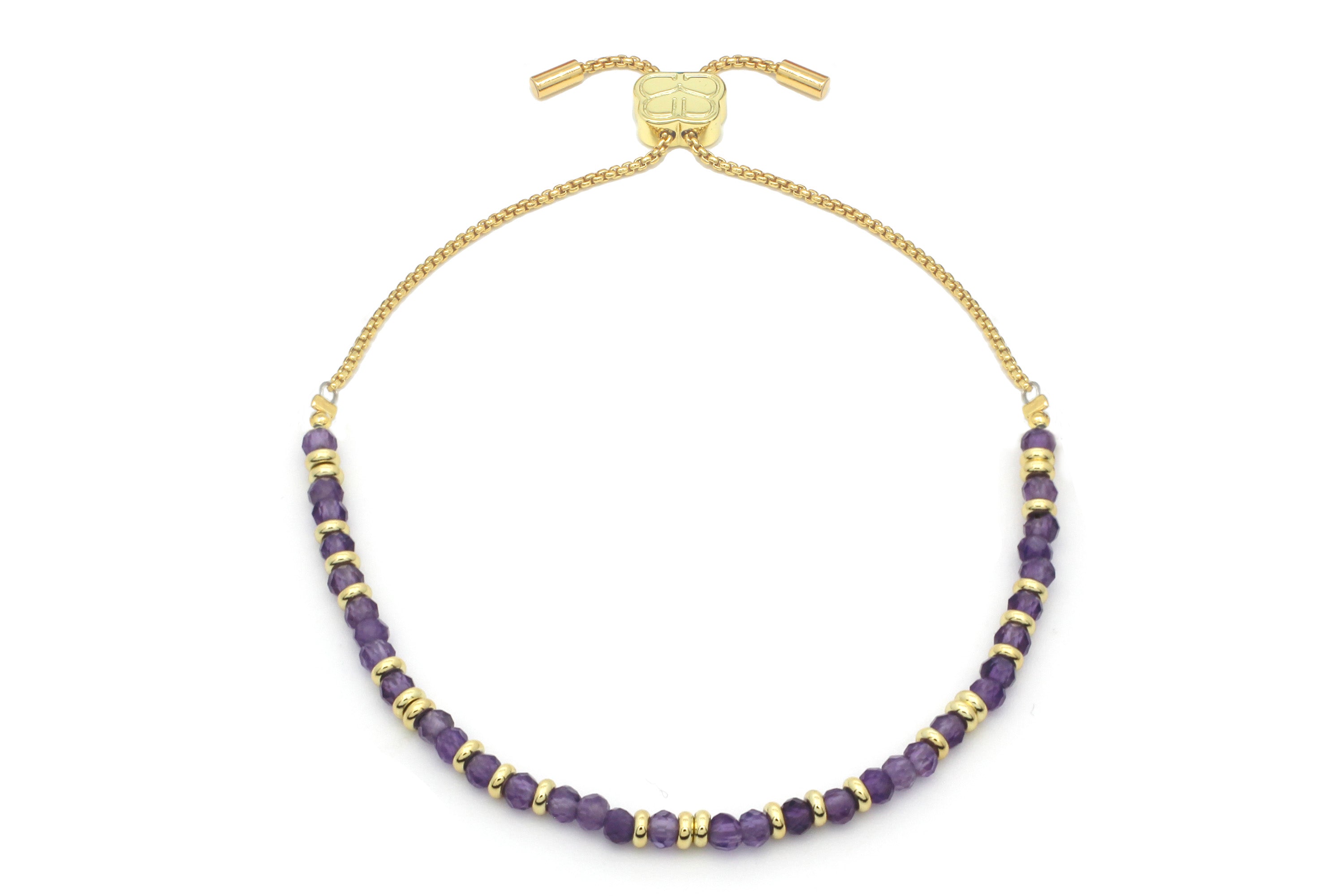 Mystical Amethyst Gold Bracelet