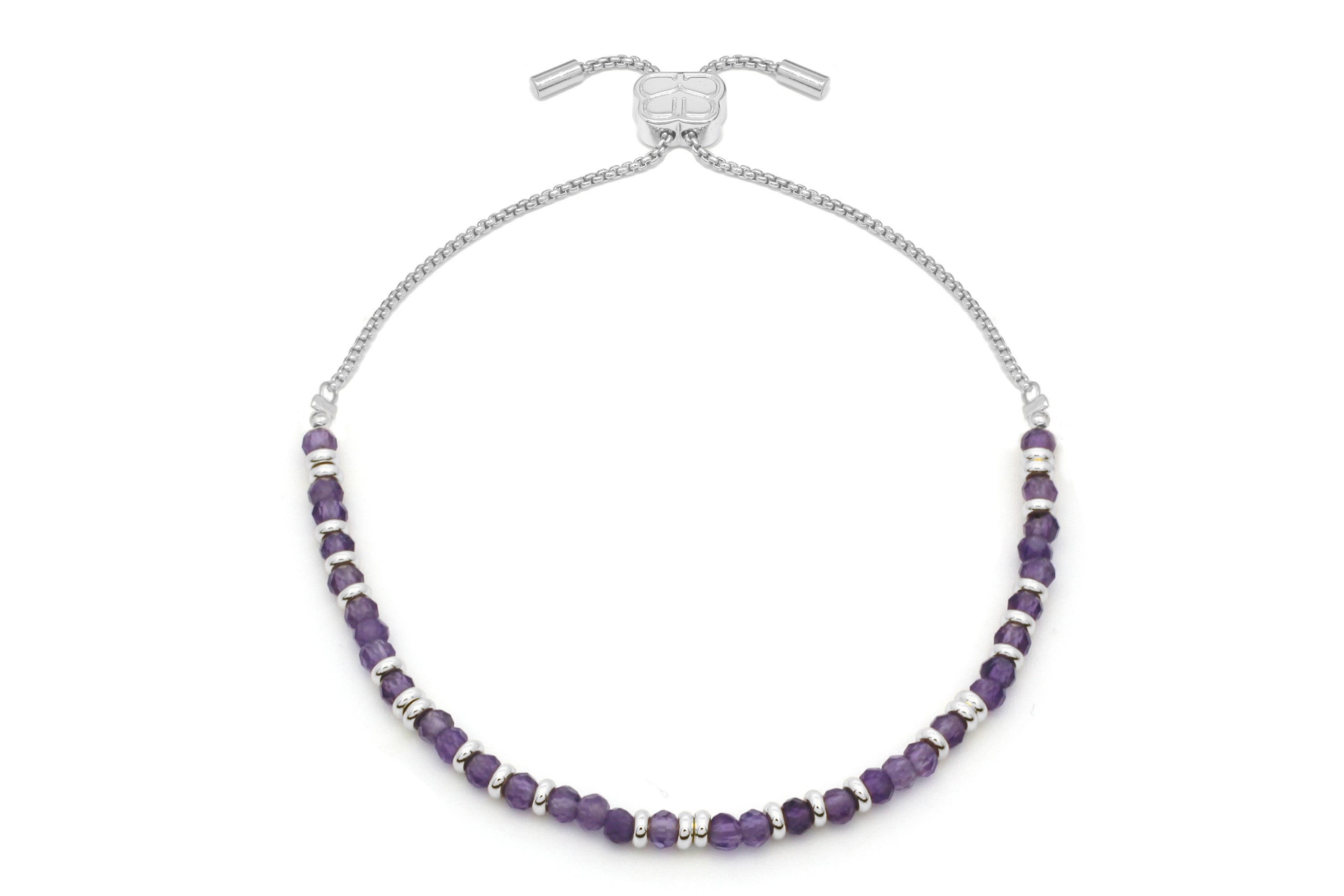 Mystical Amethyst Silver Bracelet