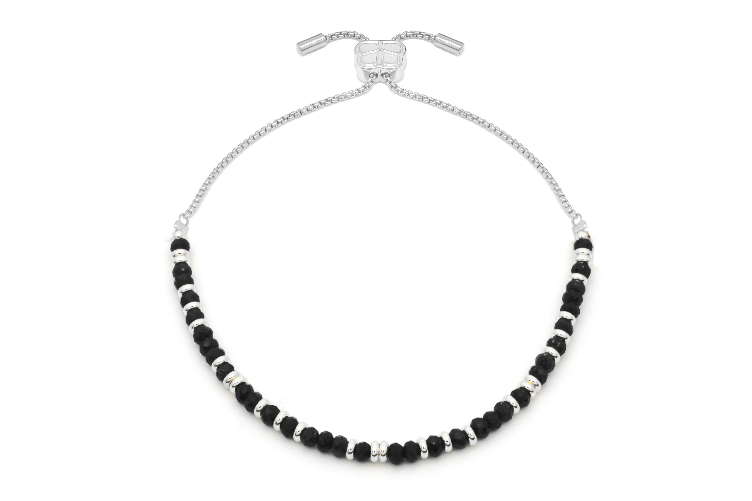 Mystical Black Spinel Silver Bracelet