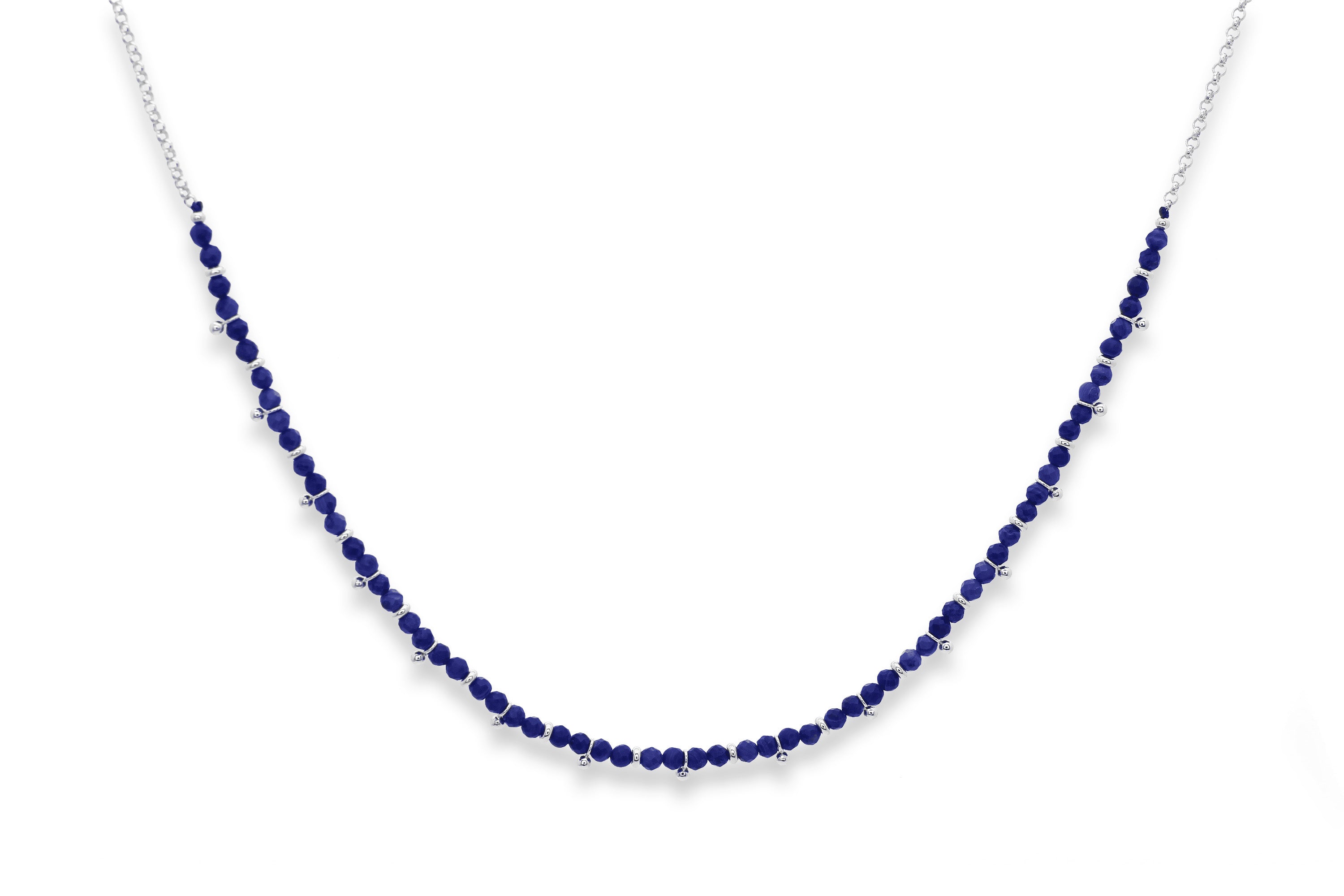 Salus Lapis Lazuli Gemstone Silver Necklace