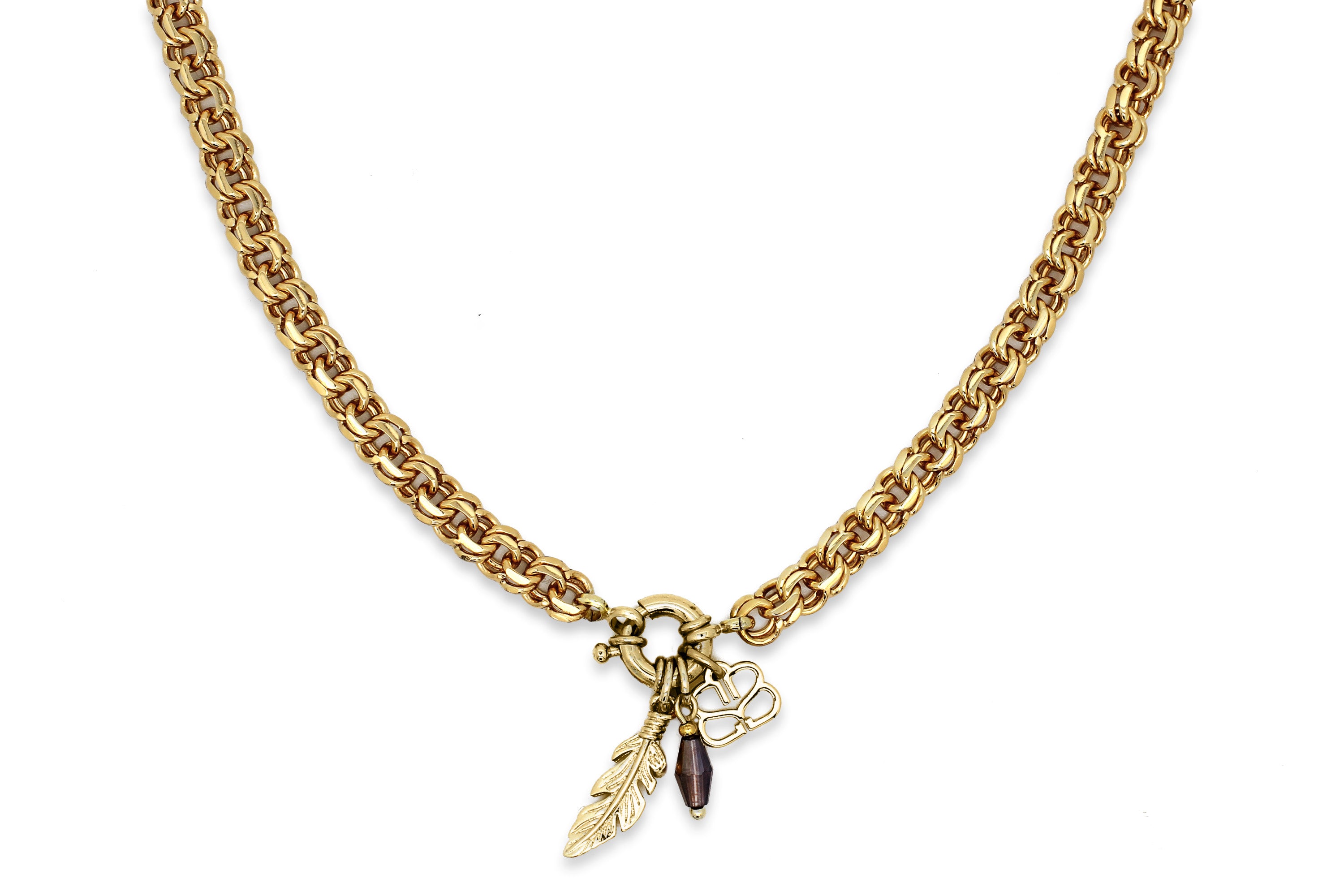 Ishtar Chunky Gold Charm Necklace