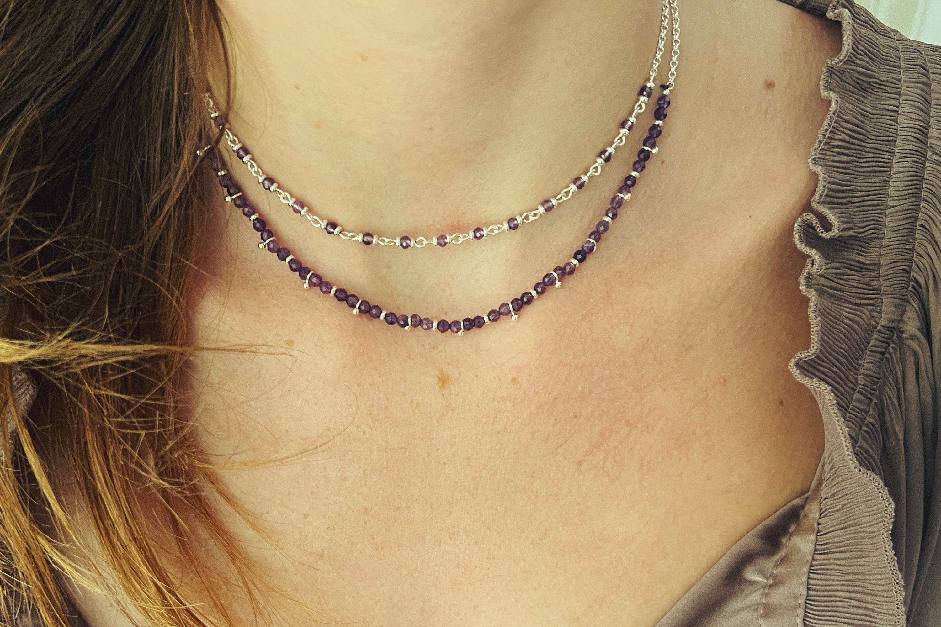 Panacea Amethyst Silver Gemstone Necklace