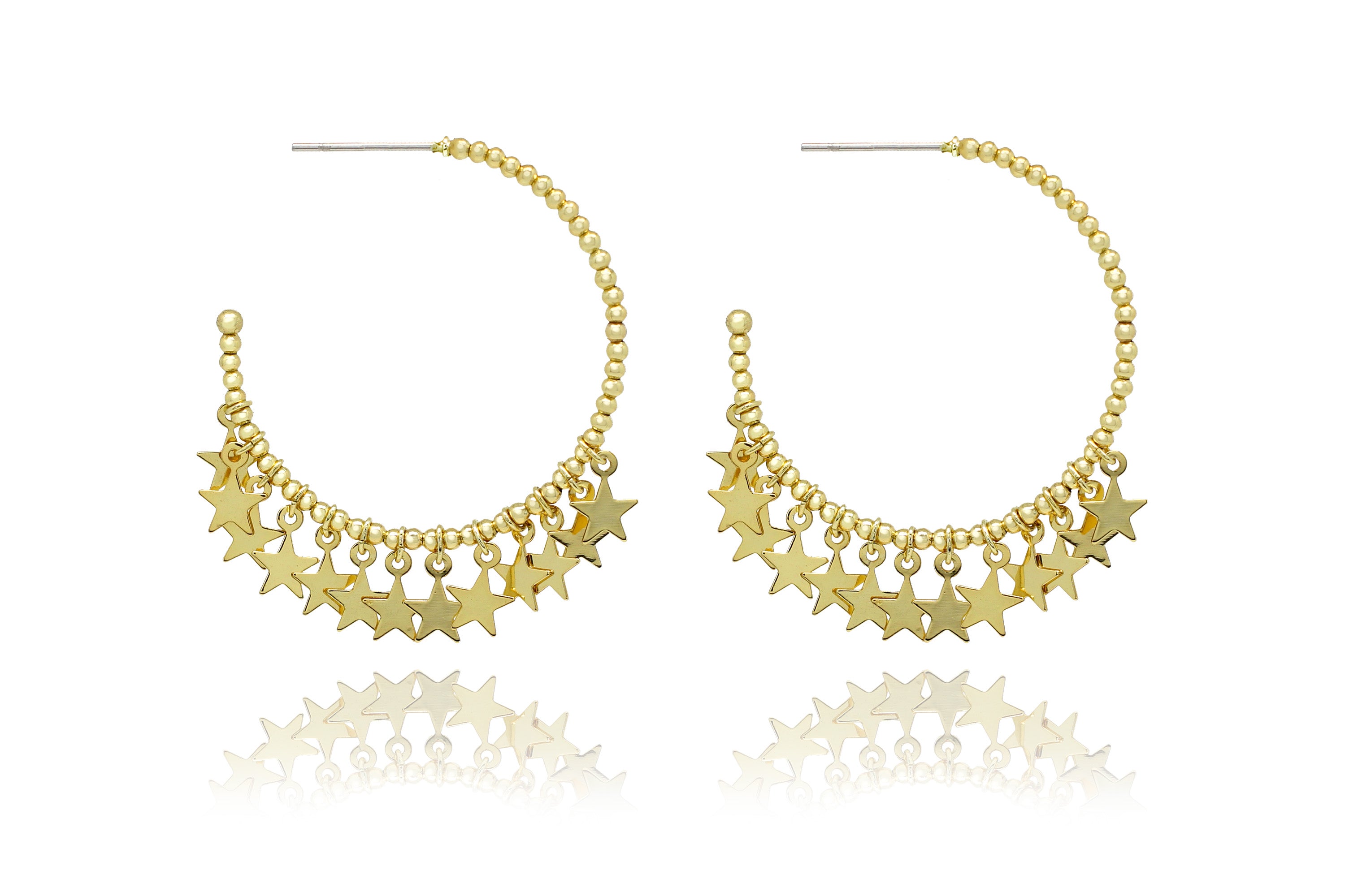 Oralia Multi Star Gold Hoop Earring