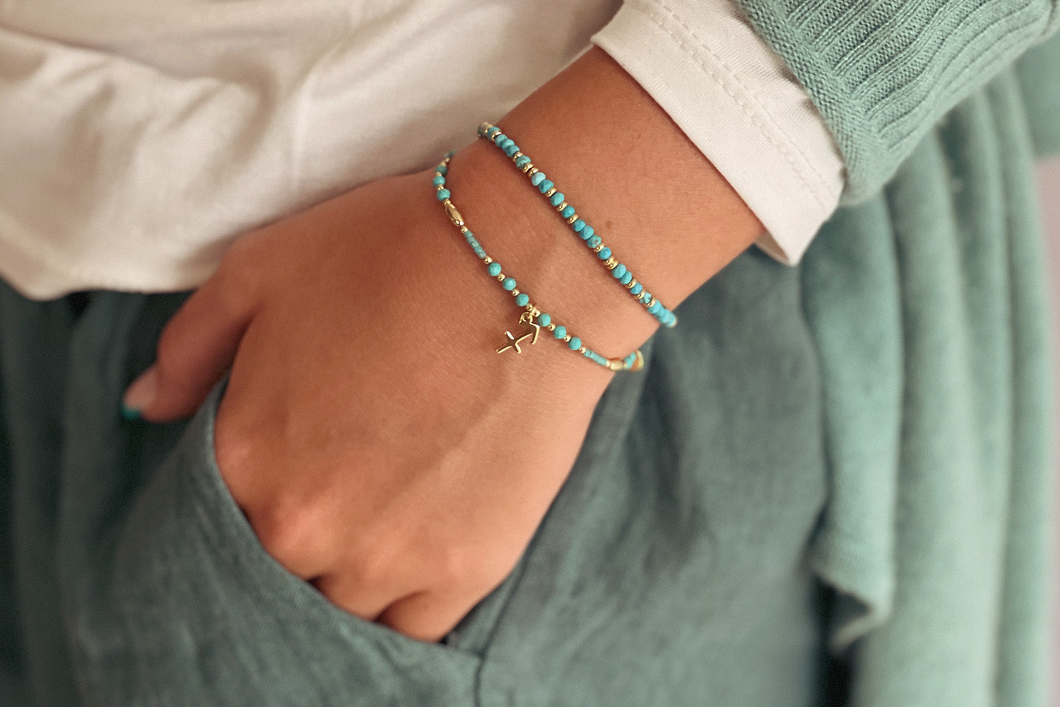 Mystical Turquoise Gold Bracelet