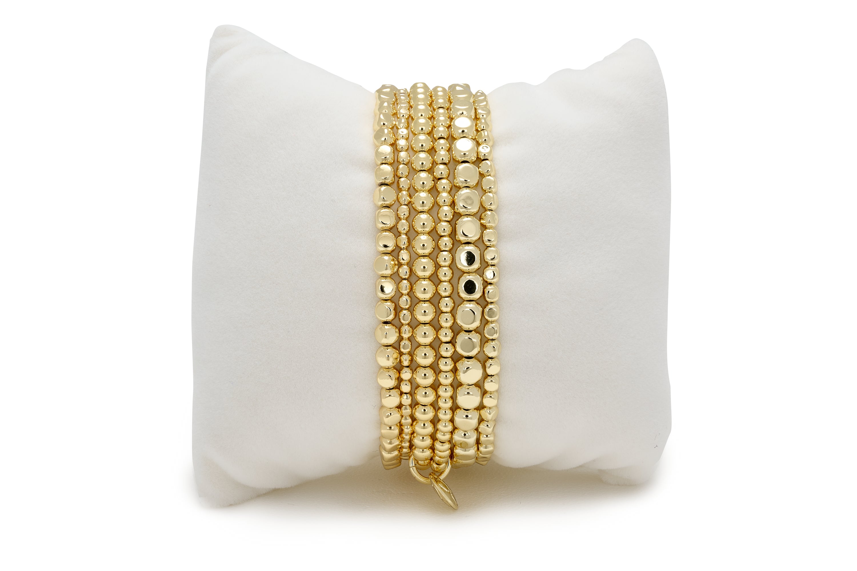 Lucerne Gold 6 Layered Bracelet Stack