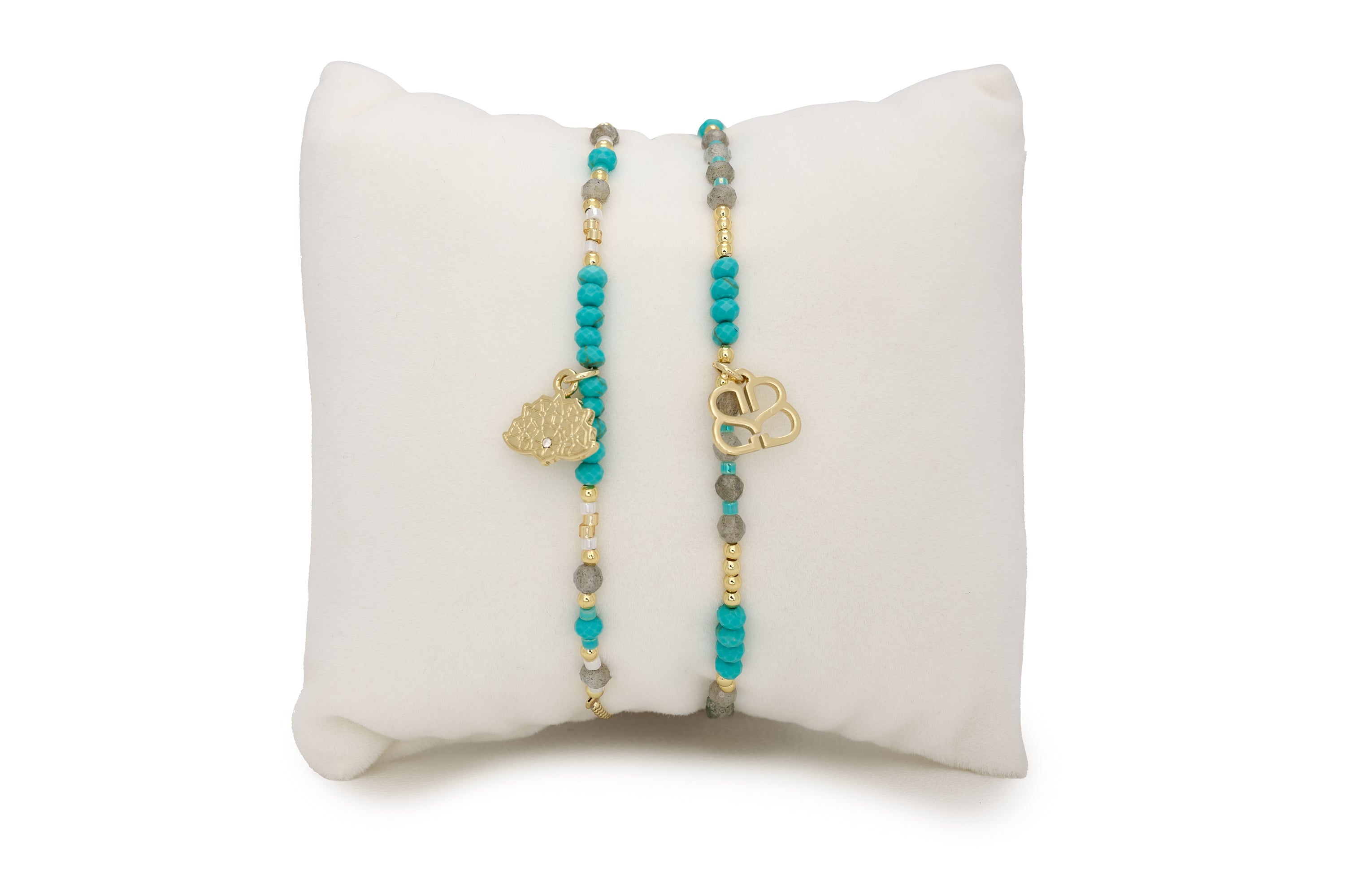 Salvia Gold 2 Layer Bracelet Stack