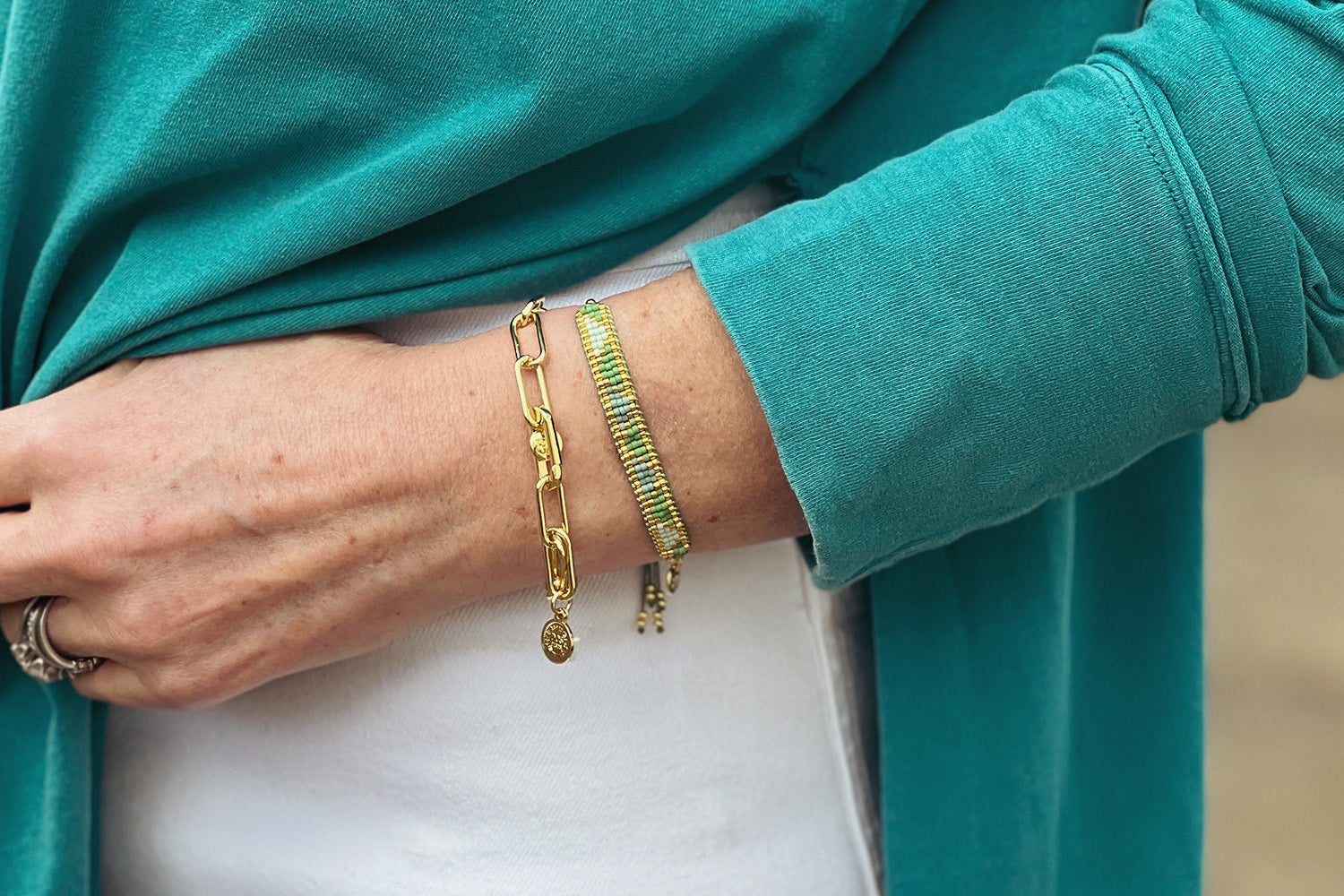 Amalia 2 Layered Bracelet Stack