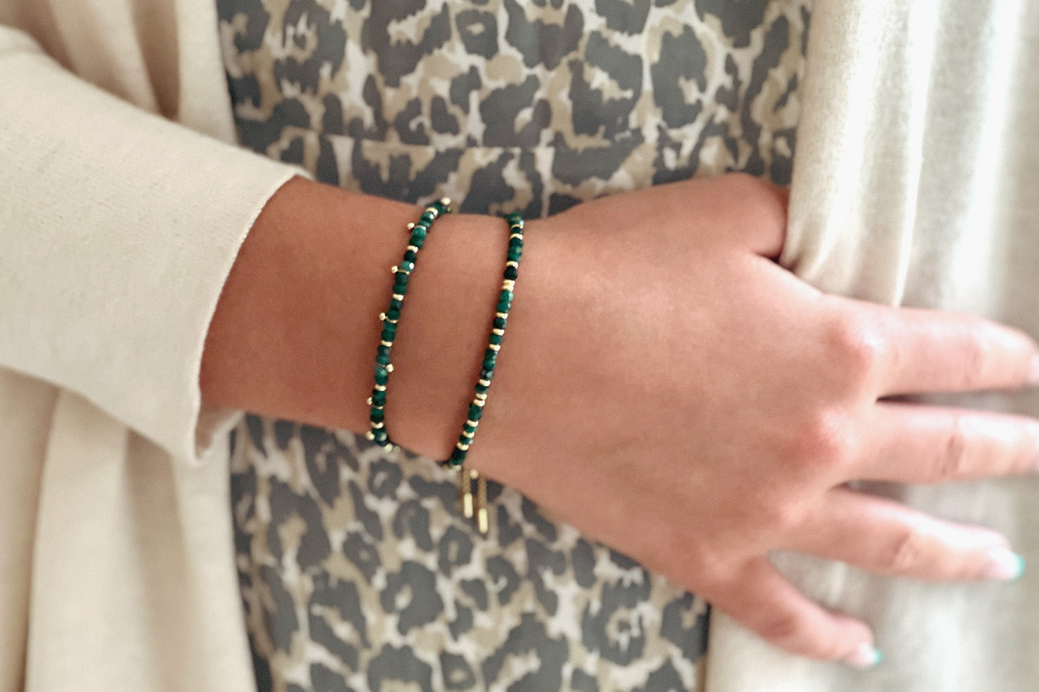 Serenity Malacite Bracelet Stack