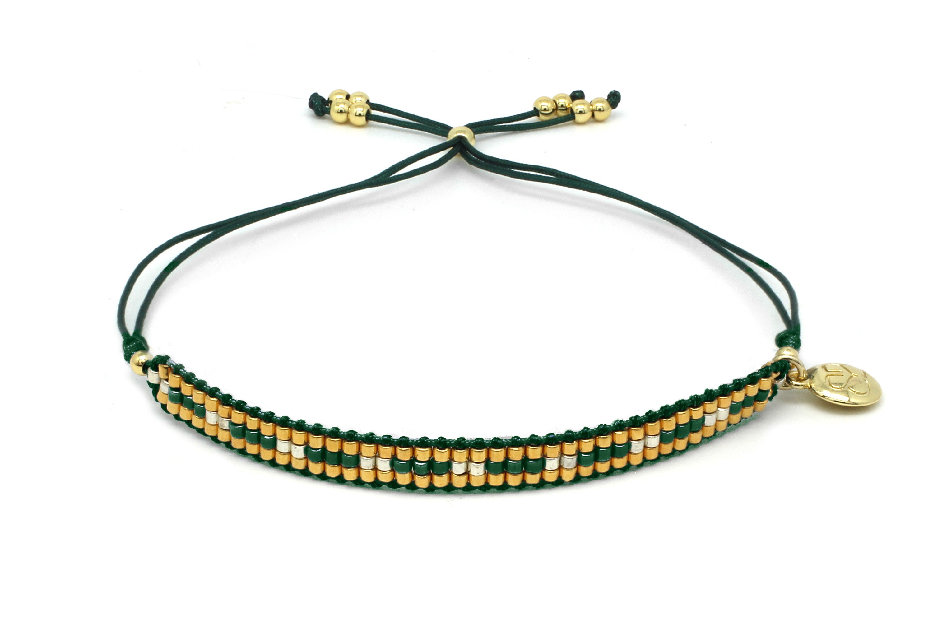 Starshine Emerald Beaded Friendship Bracelet