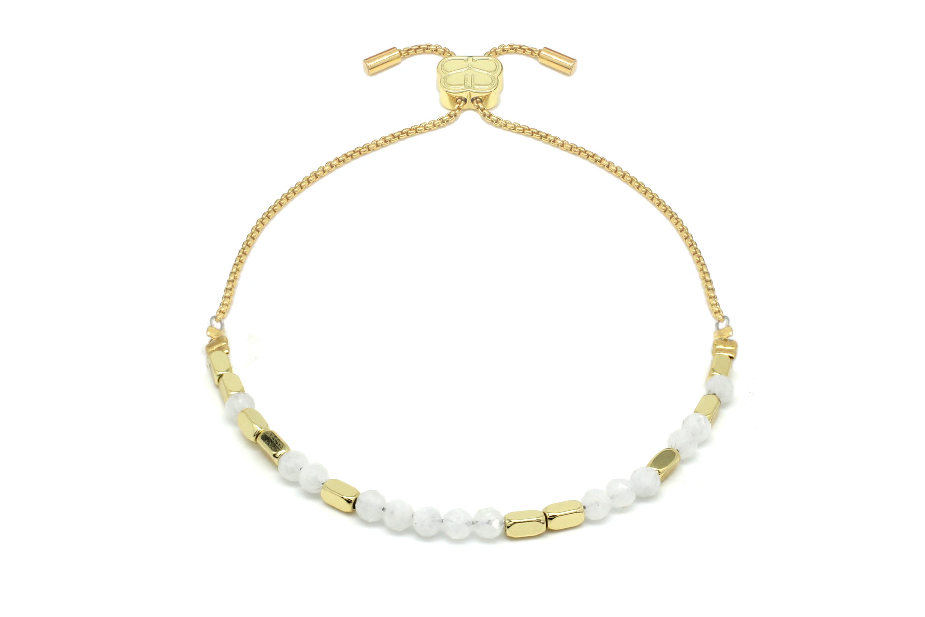 Creativity Moonstone Gold Bracelet