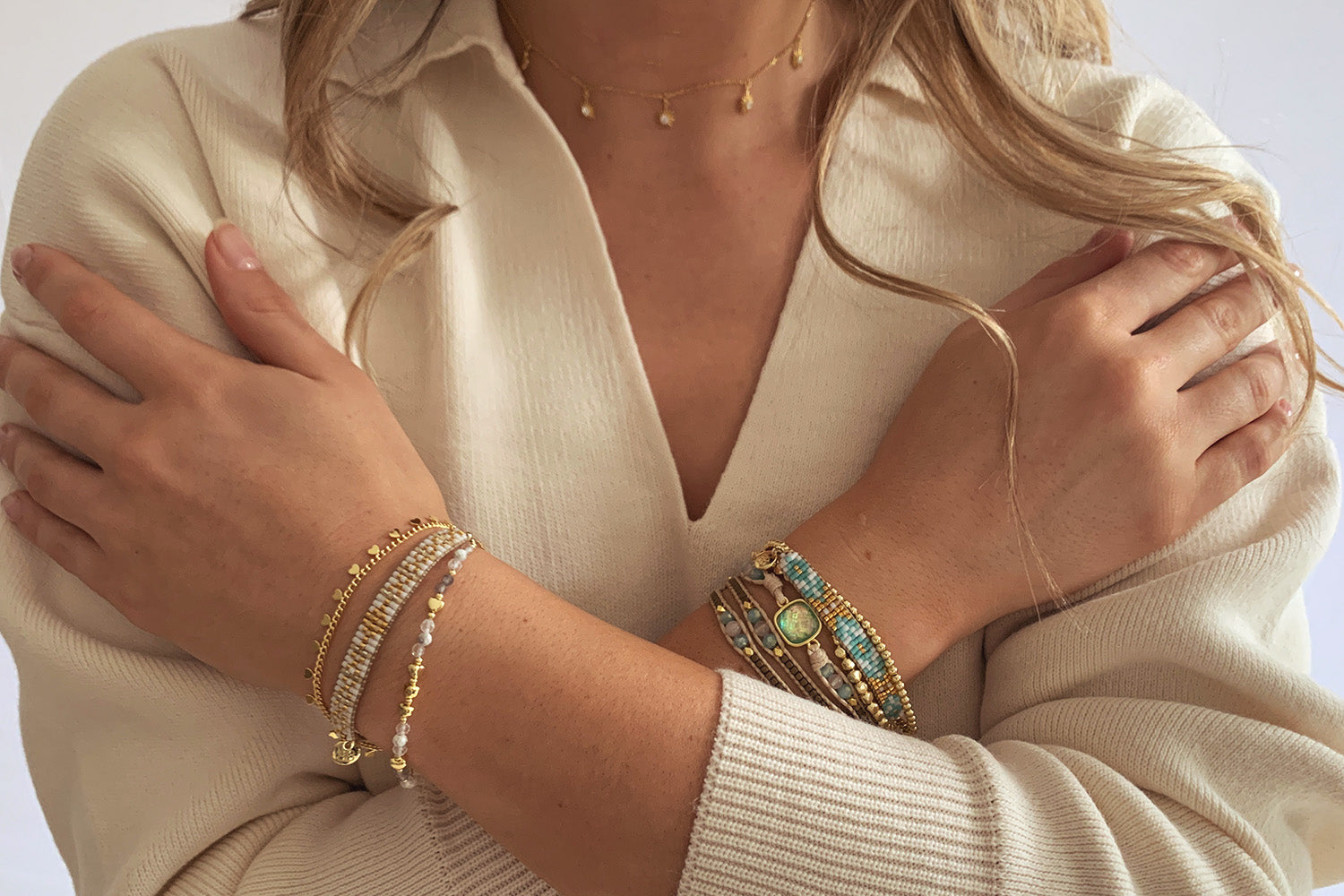 Matira Aqua Beaded Friendship Bracelet